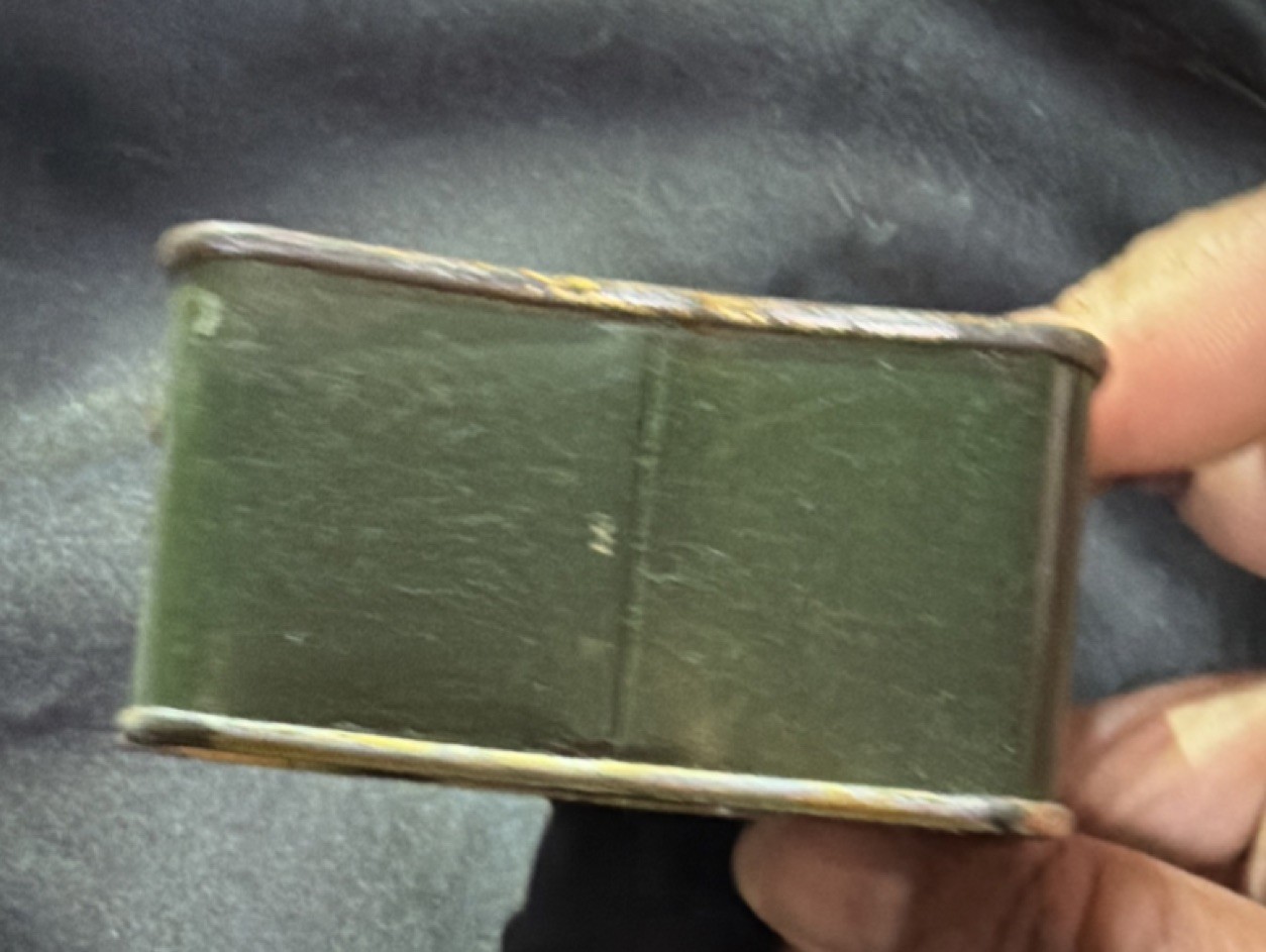 Palmolive Rose Egyptian Talcum & Bath Powder Advertising Tin Green Gold Pink