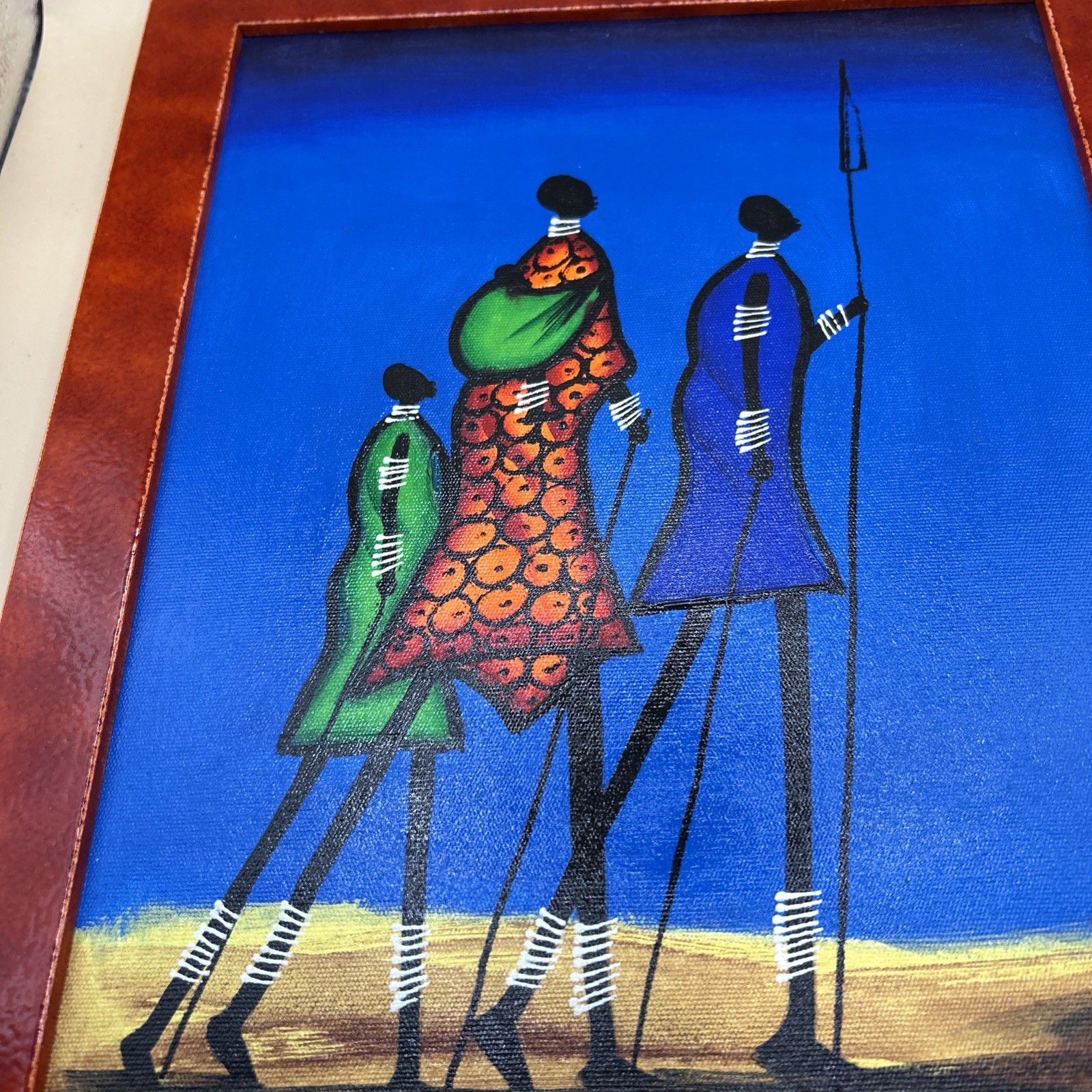 ROSE KAMOTO AFRICAN PEOPLE ORIGINAL OIL ON CANVAS PAINTING