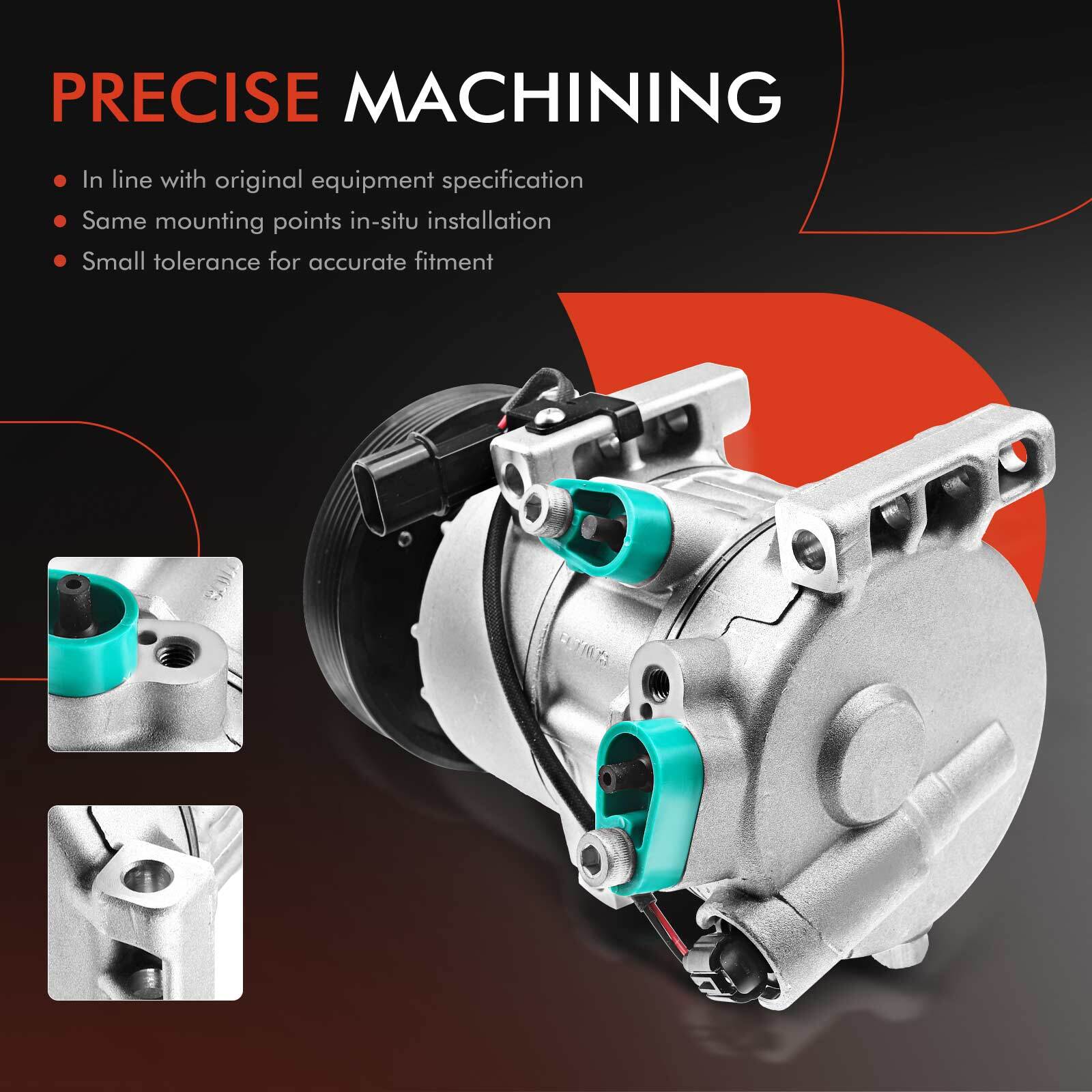 AC Compressor w/ Clutch for Hyundai Accent Kia Rio 2012 2013 2014-2017 L4 1.6L