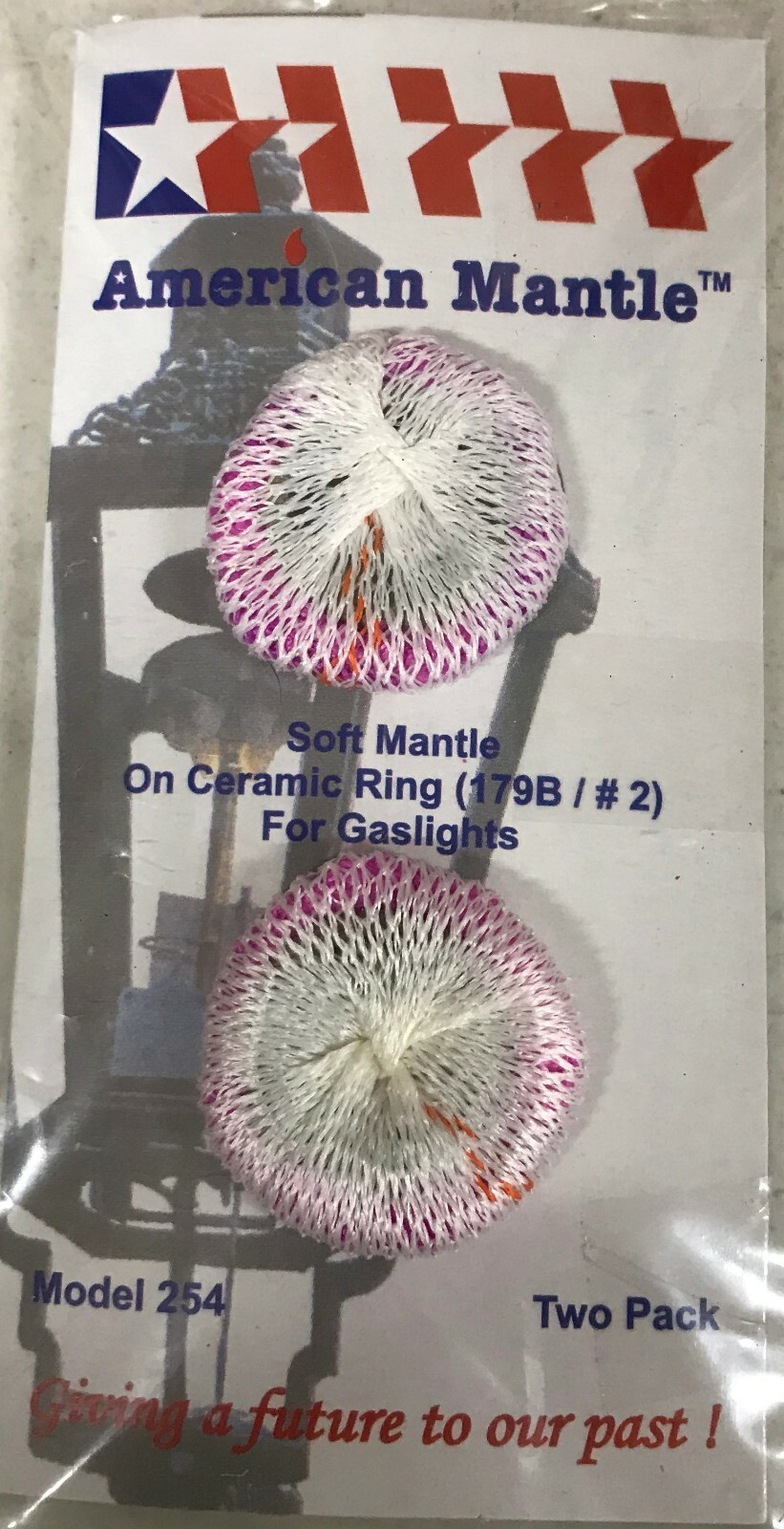 10 Pack American Mantle Gaslight Mantles Soft inverted No. 2  #254   NEW