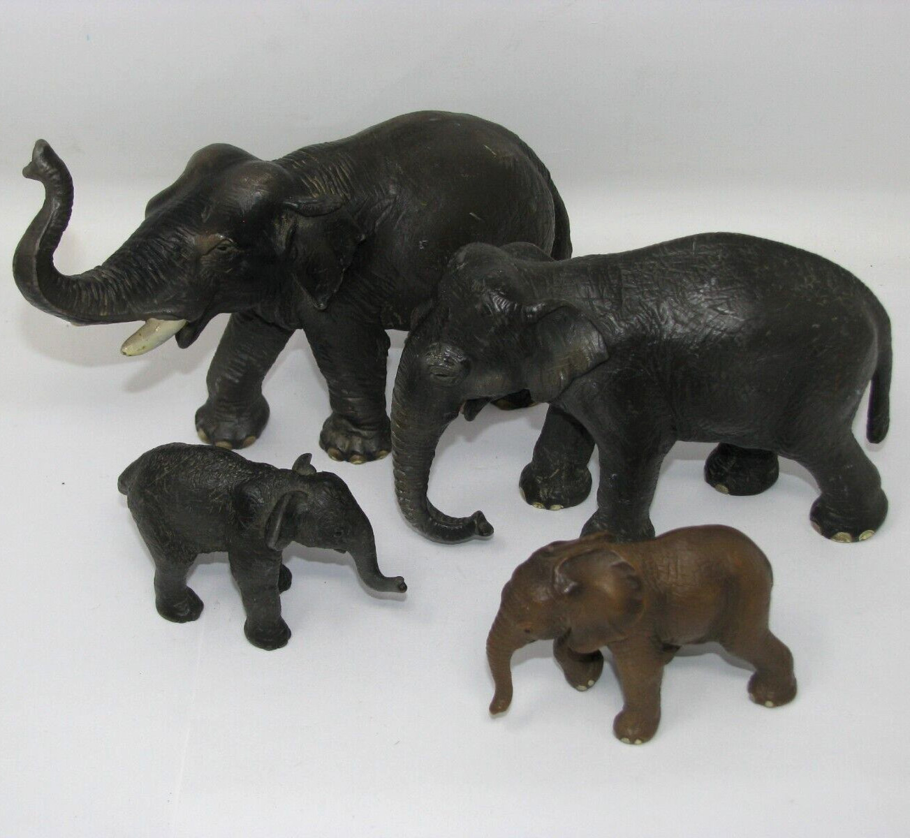 Schleich ASIAN ELEPHANT FAMILY Bull Cow Calf Retired Figures Plus African Calf