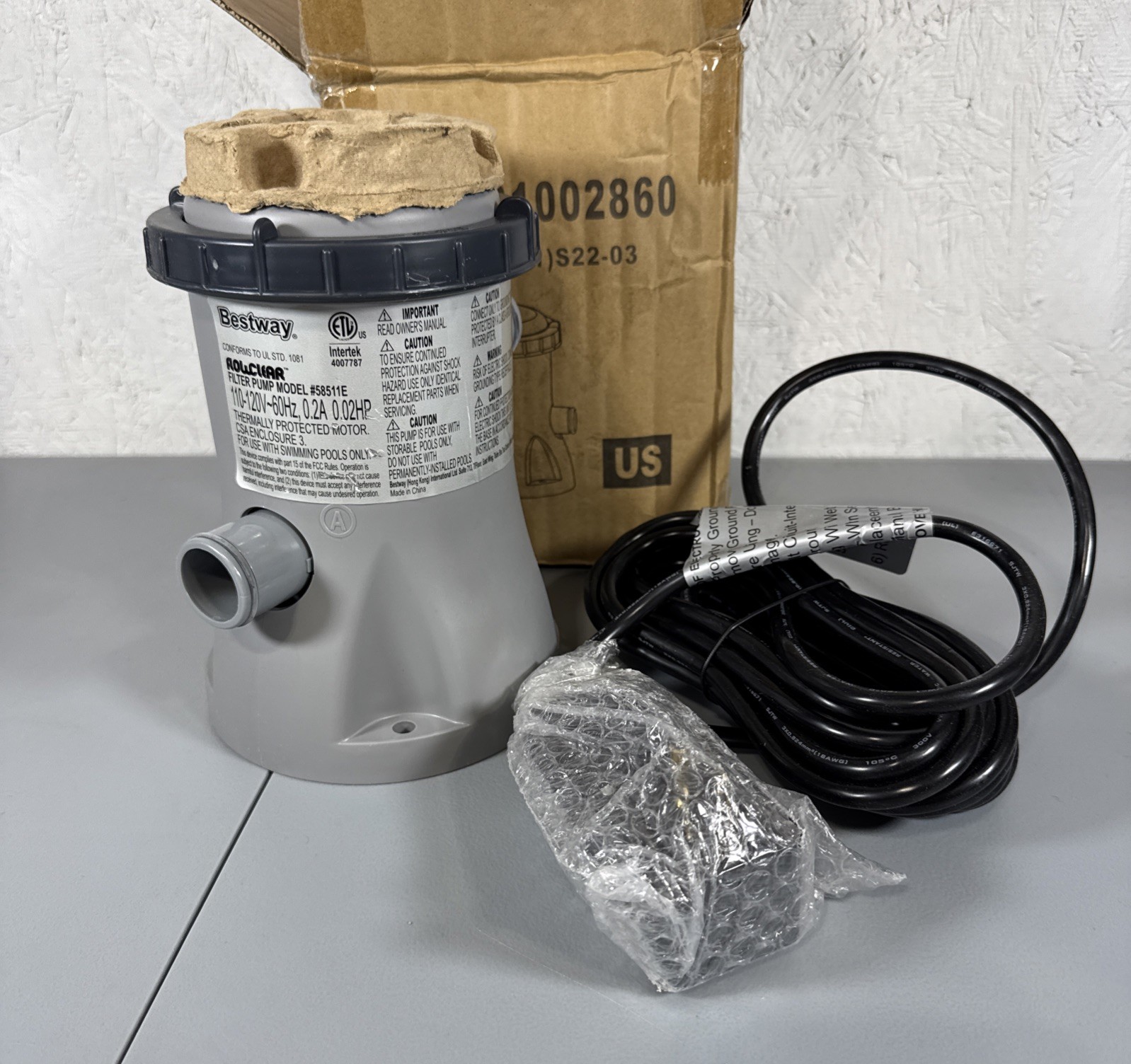 Bestway Flowclear 330 Gal Swimming Pool water  water Pump Filter  58511E New