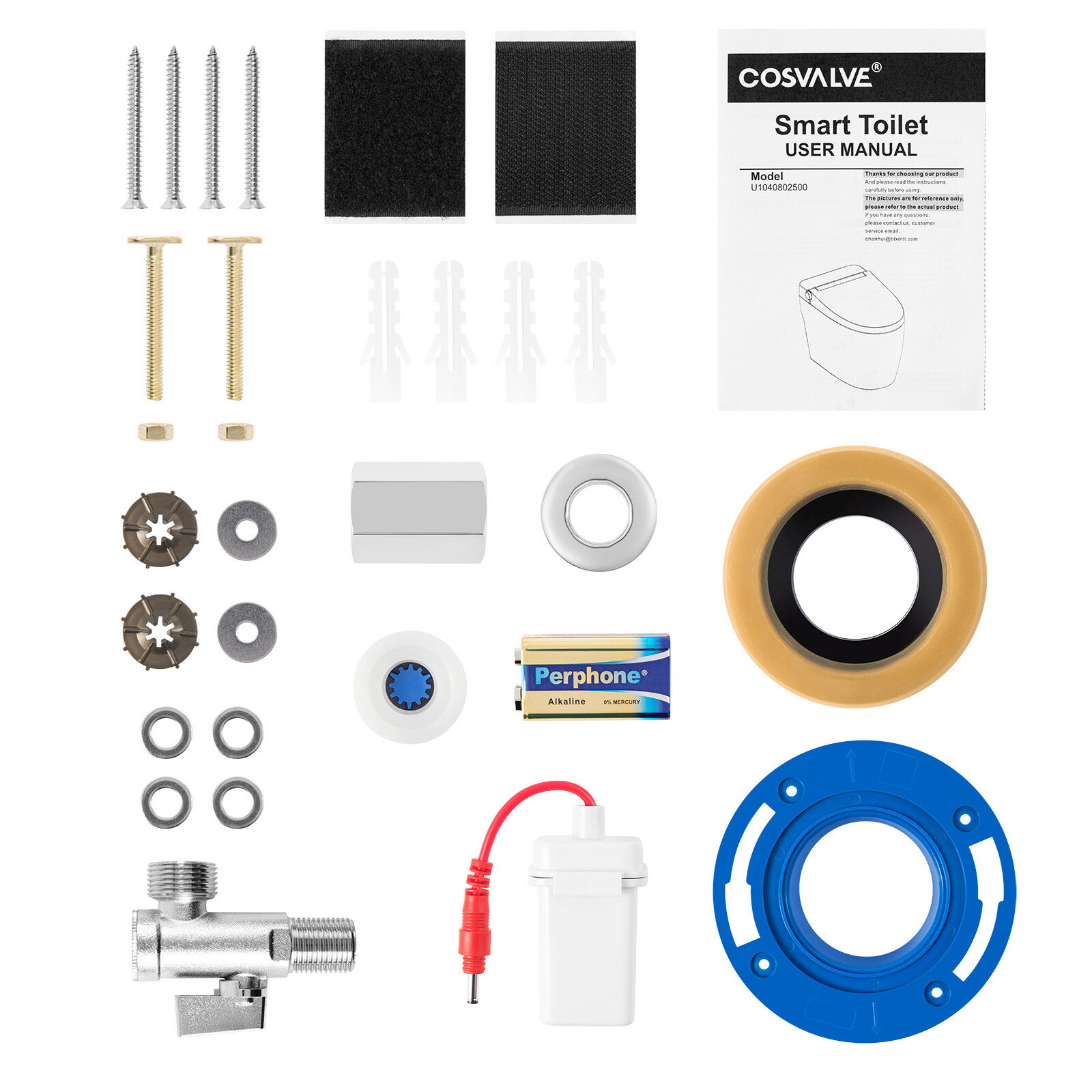 1.27GDF One Piece Smart Toilet Heat Auto Flush Foot Sensor Night Light