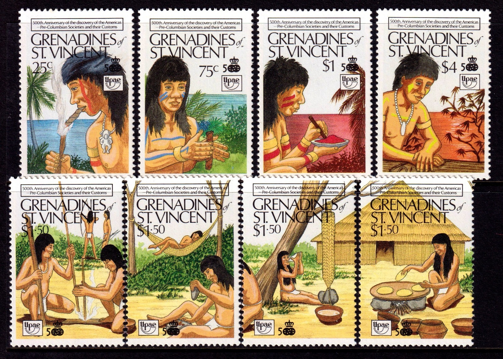St. Vincent Grenadines 1989 Discovery of America Complete MNH Set SC 644-648