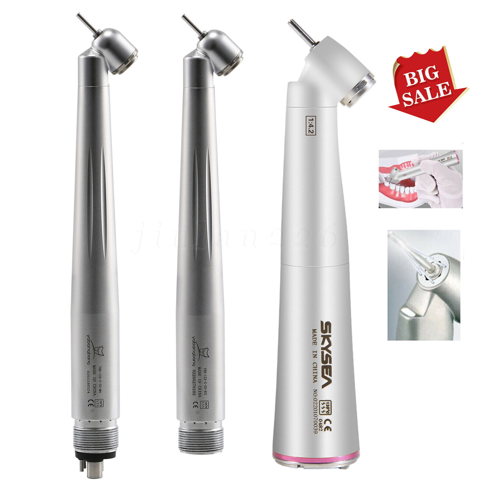 Dental NSK style 45 Degree (LED 1:4.2) Surgical High Speed Handpiece 2/4Hole