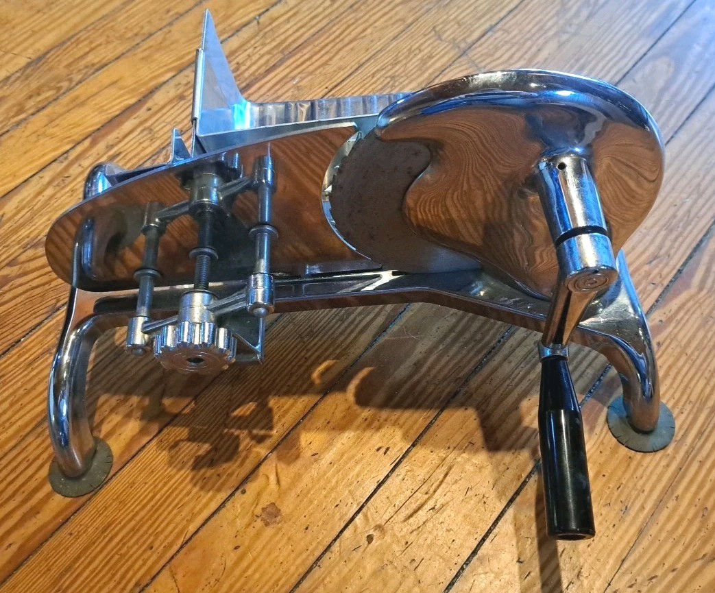 Vintage Manual National Food Slicing Machine Meat Cheese Deli Slicer USA READ