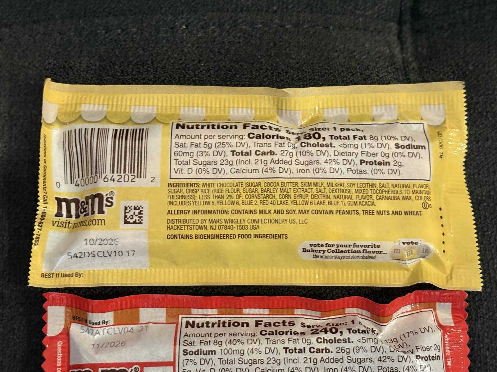 M&M’s Peanut Butter Cinnamon Roll Cherry Chocolate Cupcake Lemon Meringue Pie