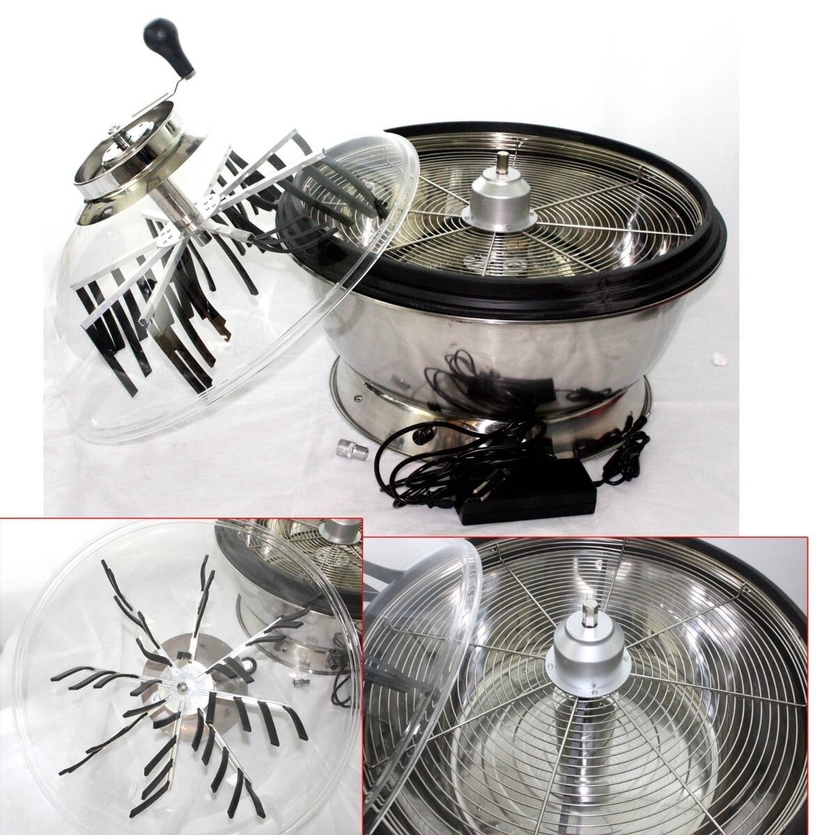 Electric 19" Hydroponic Bowl Trimmer Leaf Bud Trim Reaper Twisted Spin Cutter