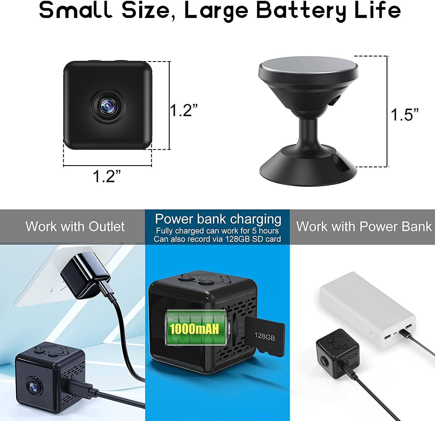 1080P Mini Camera WiFi HD IP Night Vision Camcorder Home Security Video Audio