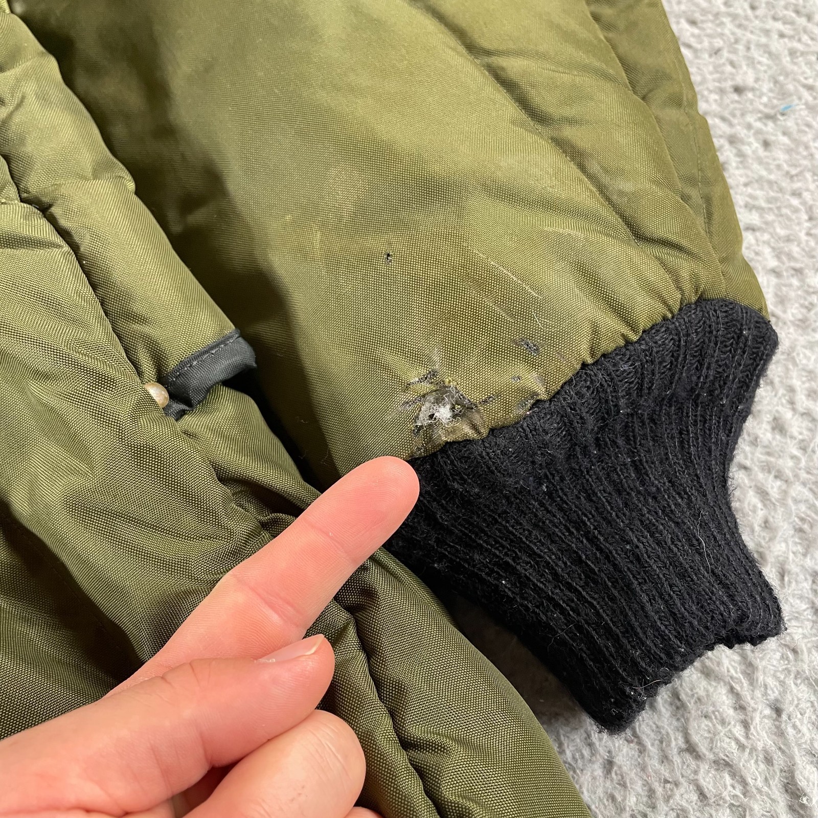 Refrigiwear Sage Green Iron-Tuff Insulated Jacket Mens Fits Size XL Warm Winter*