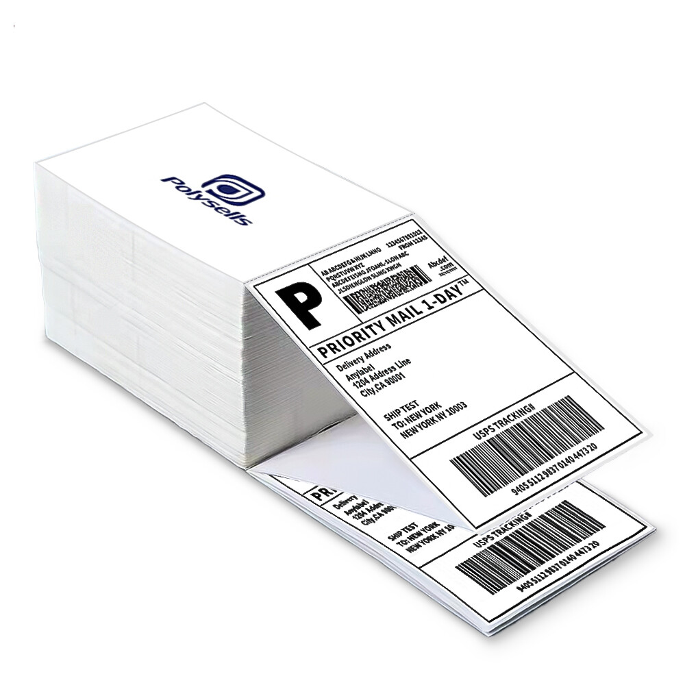 4"x6" Direct Thermal Shipping Labels for Zebra&Rollo Printers Fanfold and Rolls