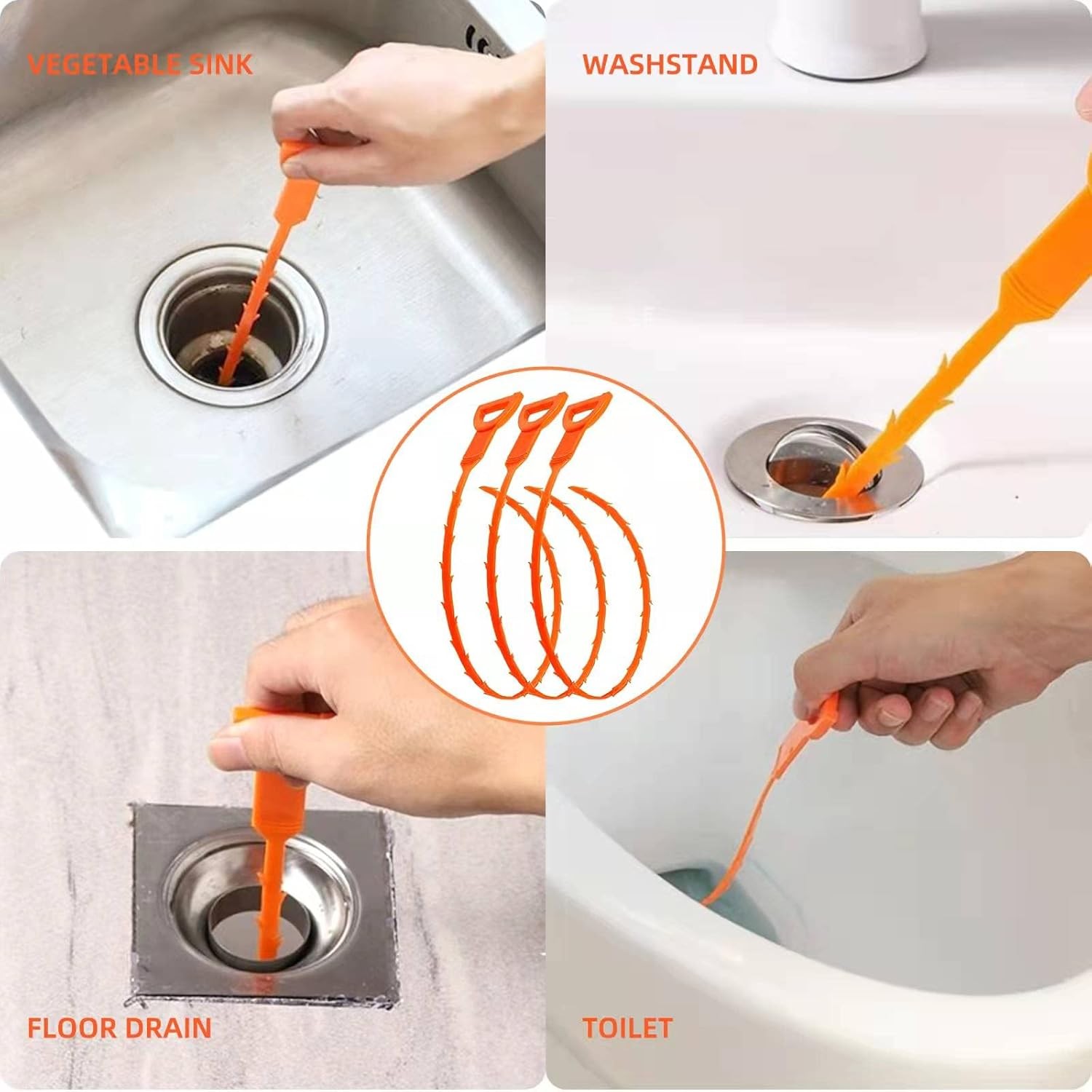 Drain Hair Catcher 20 Inch Drain Snake Shower Drain Hair Trap Clog Remover Lot