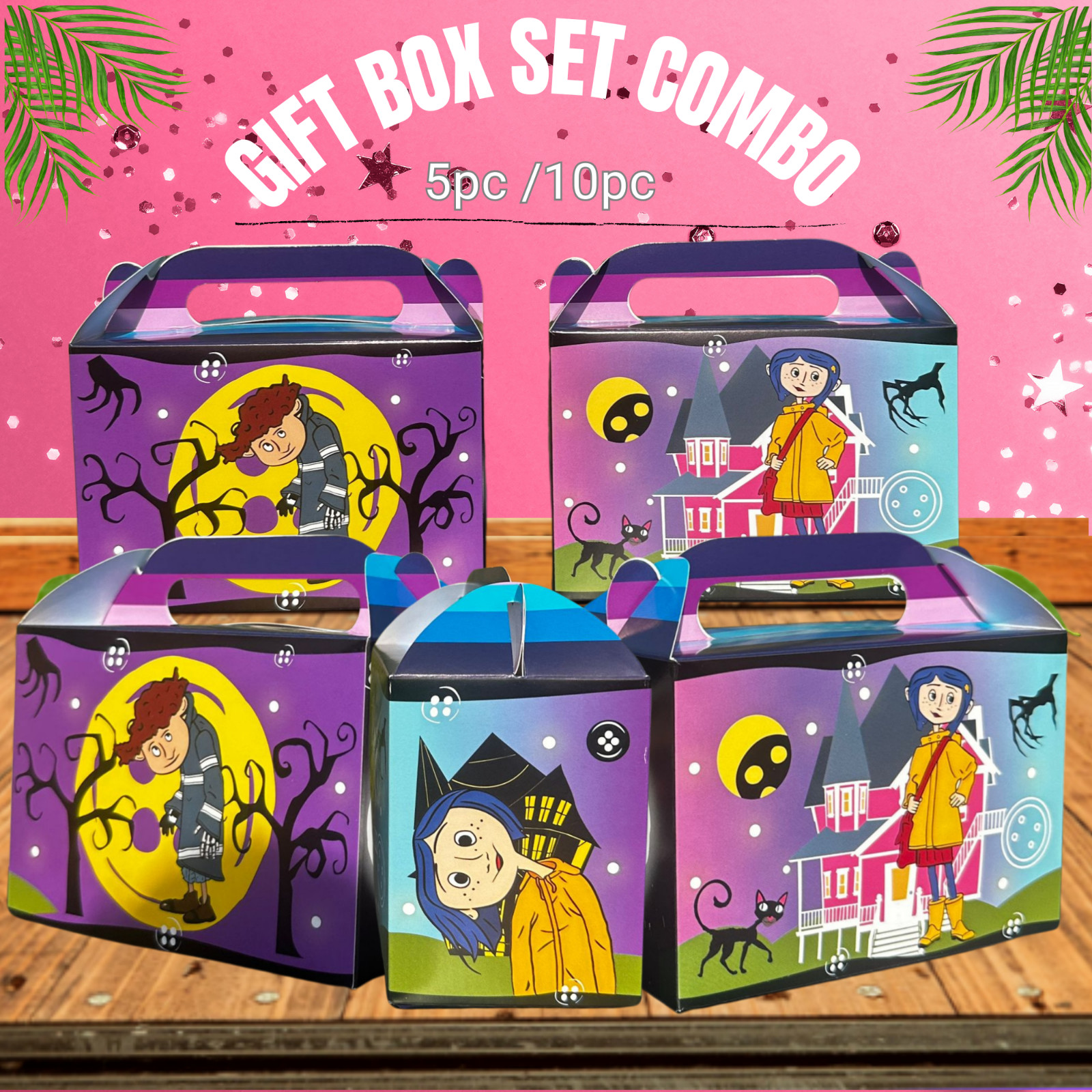 Coraline giftbox birthday party supplies favor centerpiece decoration theme box
