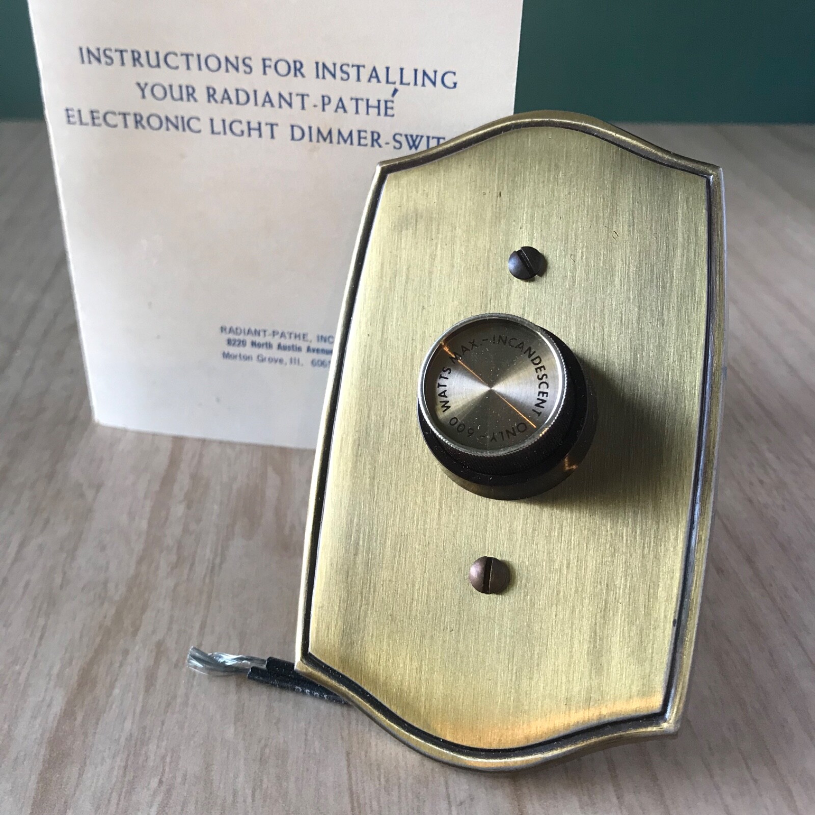 Classic MCM Atomic Age LIGHT SWITCH Radiant Pathé HOME THEATER Vintg Electronics