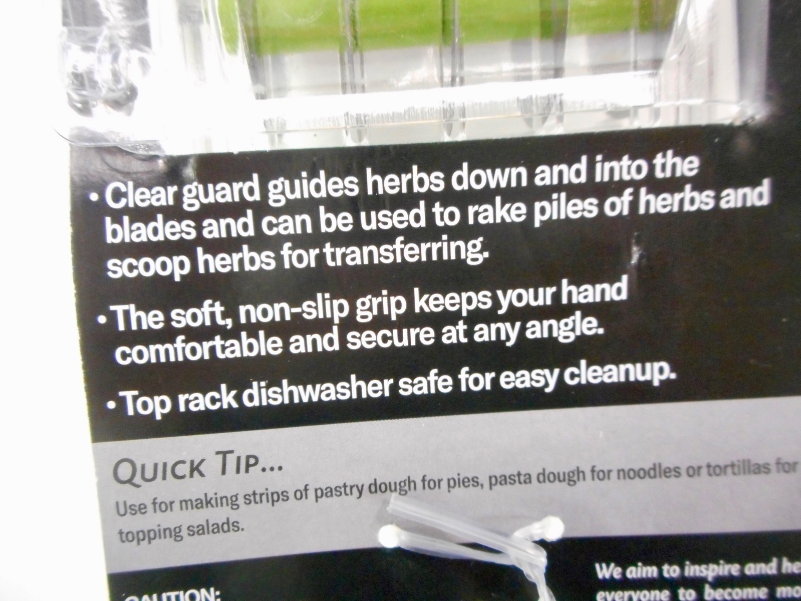 Goodcook Herb Mincer Slicer Stainless Steel High Carbon 9 Sharp Blades