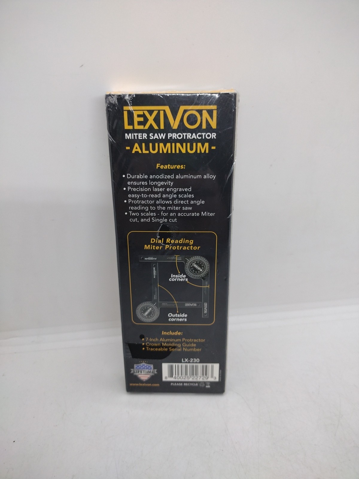 Aluminum Miter Saw Protractor | 7-Inch Rust Proof Angle Finder Featuring Prec...