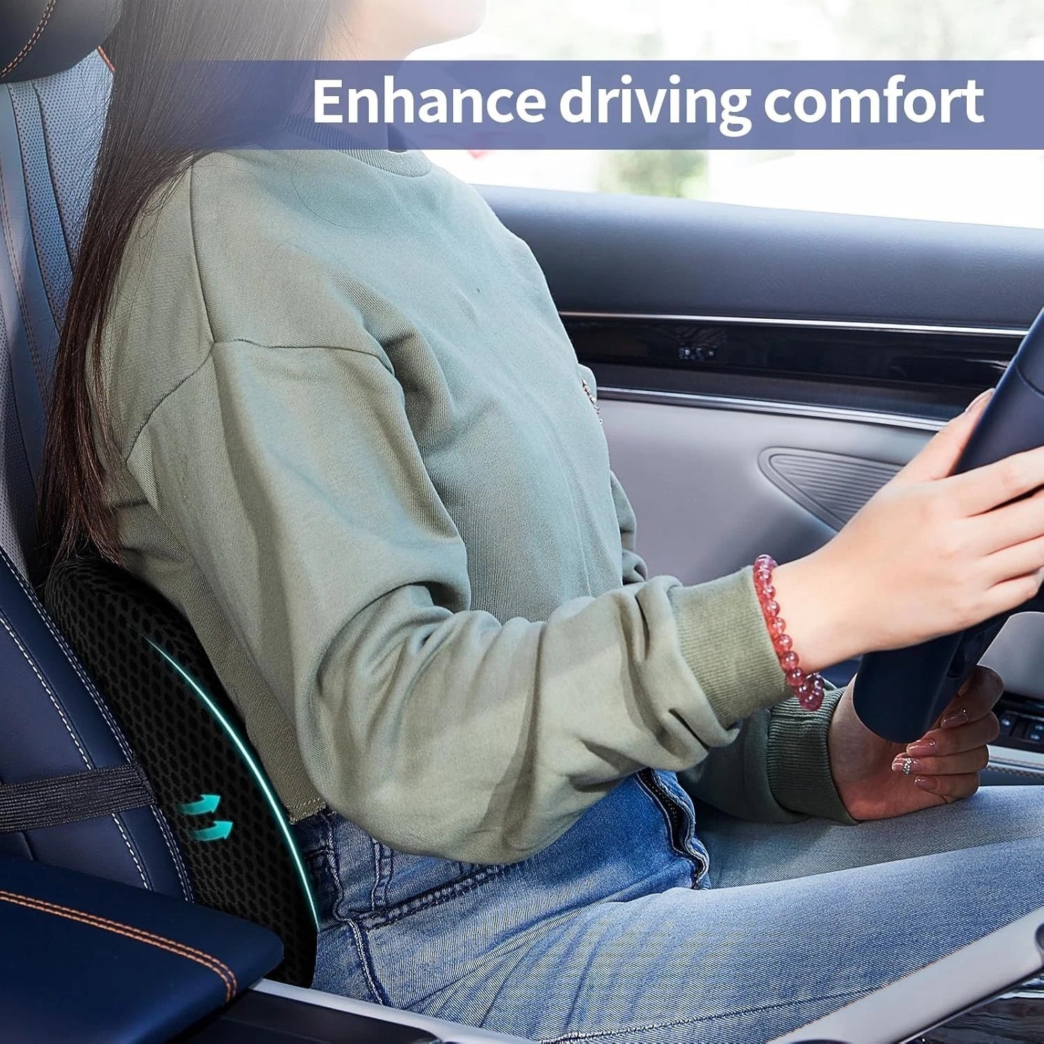 Lumbar Support Pillow for Office Chair, Car Lumbar Pillow Lower Back Pain Rel...