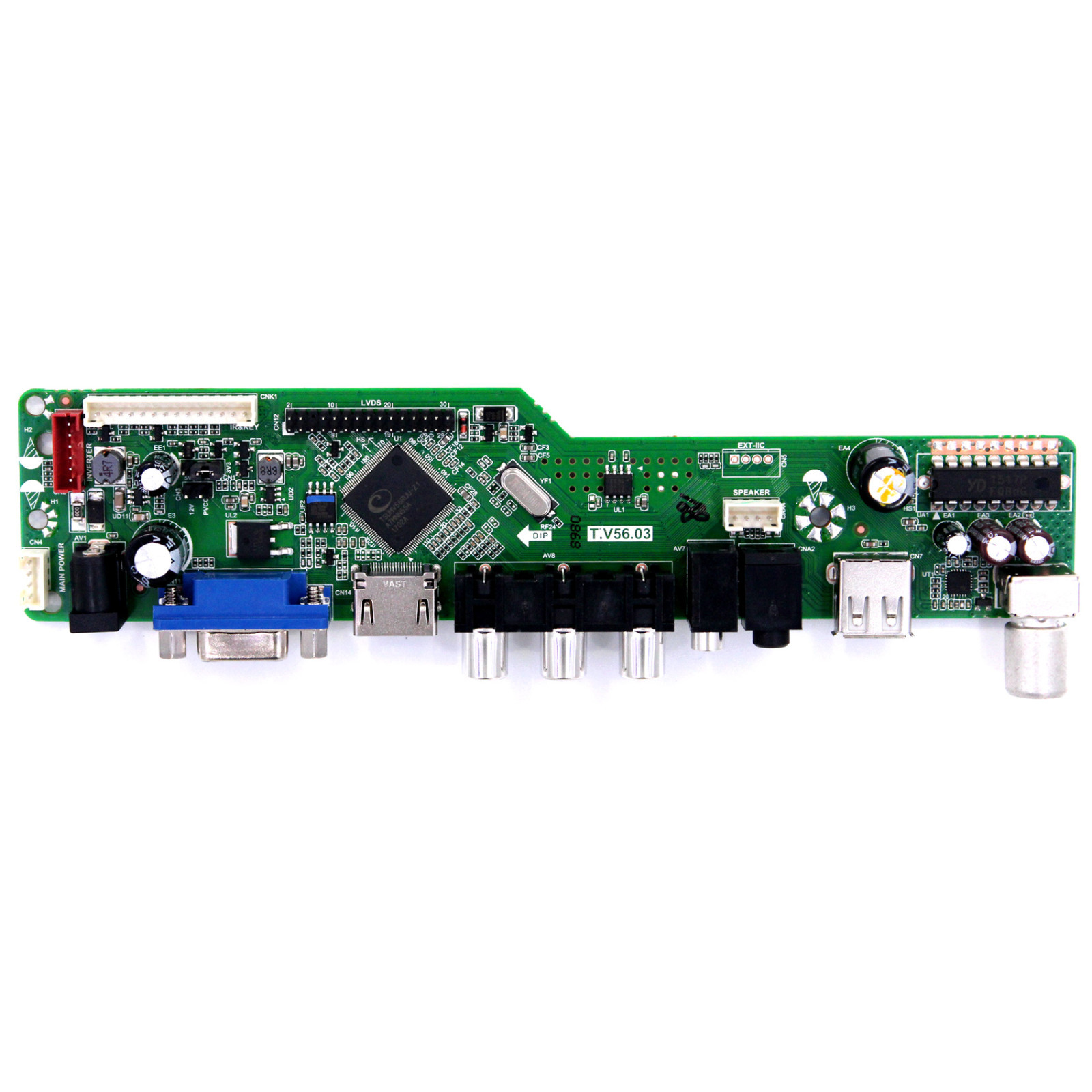 TV HD MI VGA AV USB LCD Control Board For 18.5" LM185WH1 M185XW01 1366x768 LCD