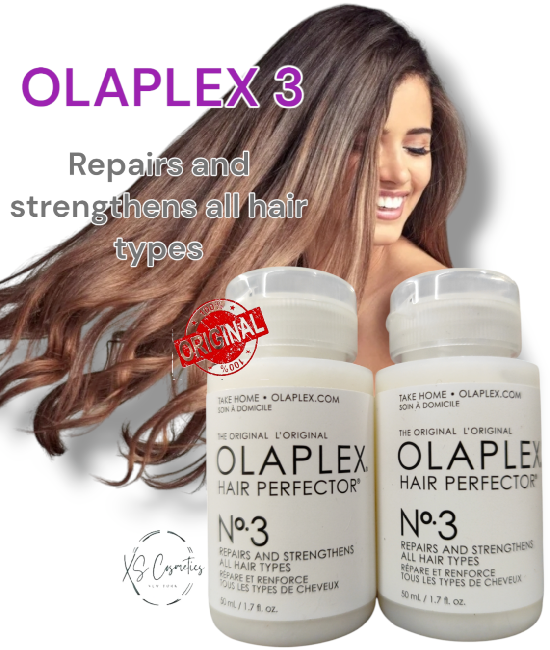 OLAPLEX Hair Perfector No 3 Travel Size 1.7 oz x 2 Pack TOTAL 3.3 oz-NEW