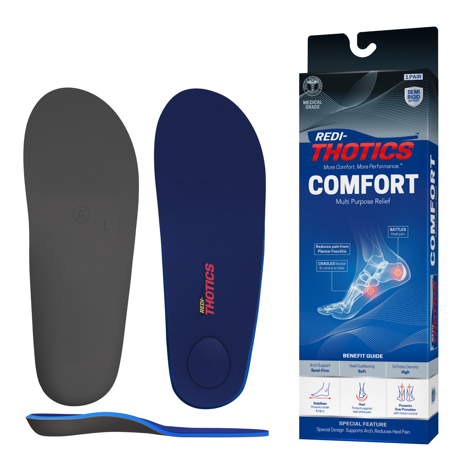 Redi thotics Comfort Orthotic Insoles All Sizes Free Shipping
