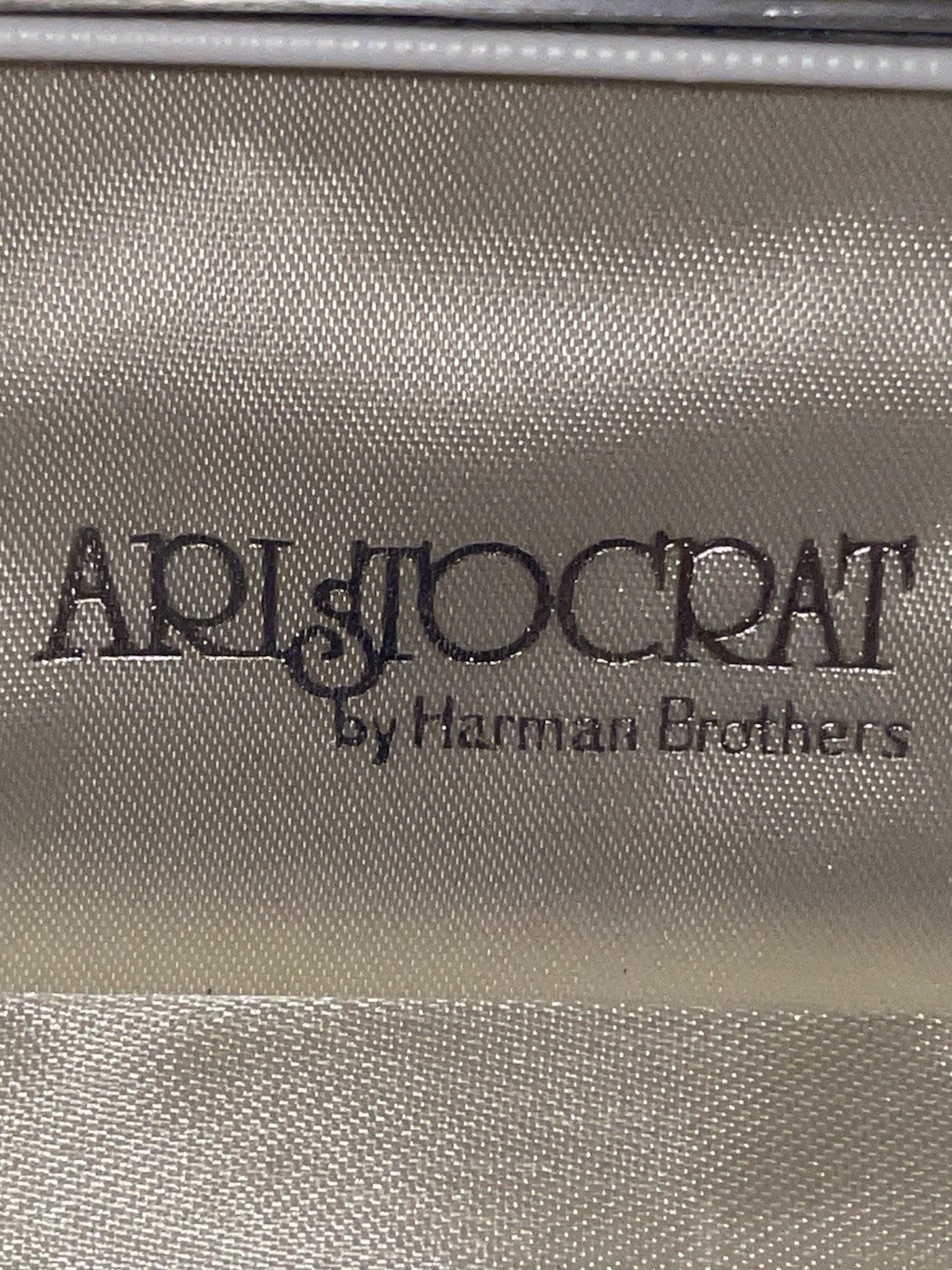 Vintage Harman Brothers Aristocrat Silver Plated Eau Dentifrice Bottle Label Box