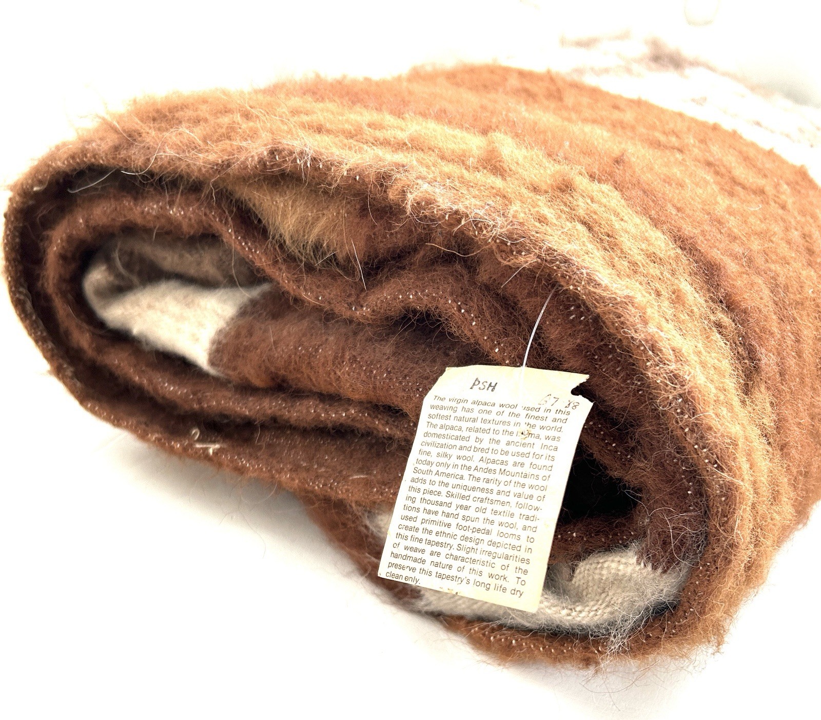 Andean Designs Virgin Alpaca Wall Hanging Tapestry Peruvian Art 67 x 88 NEW