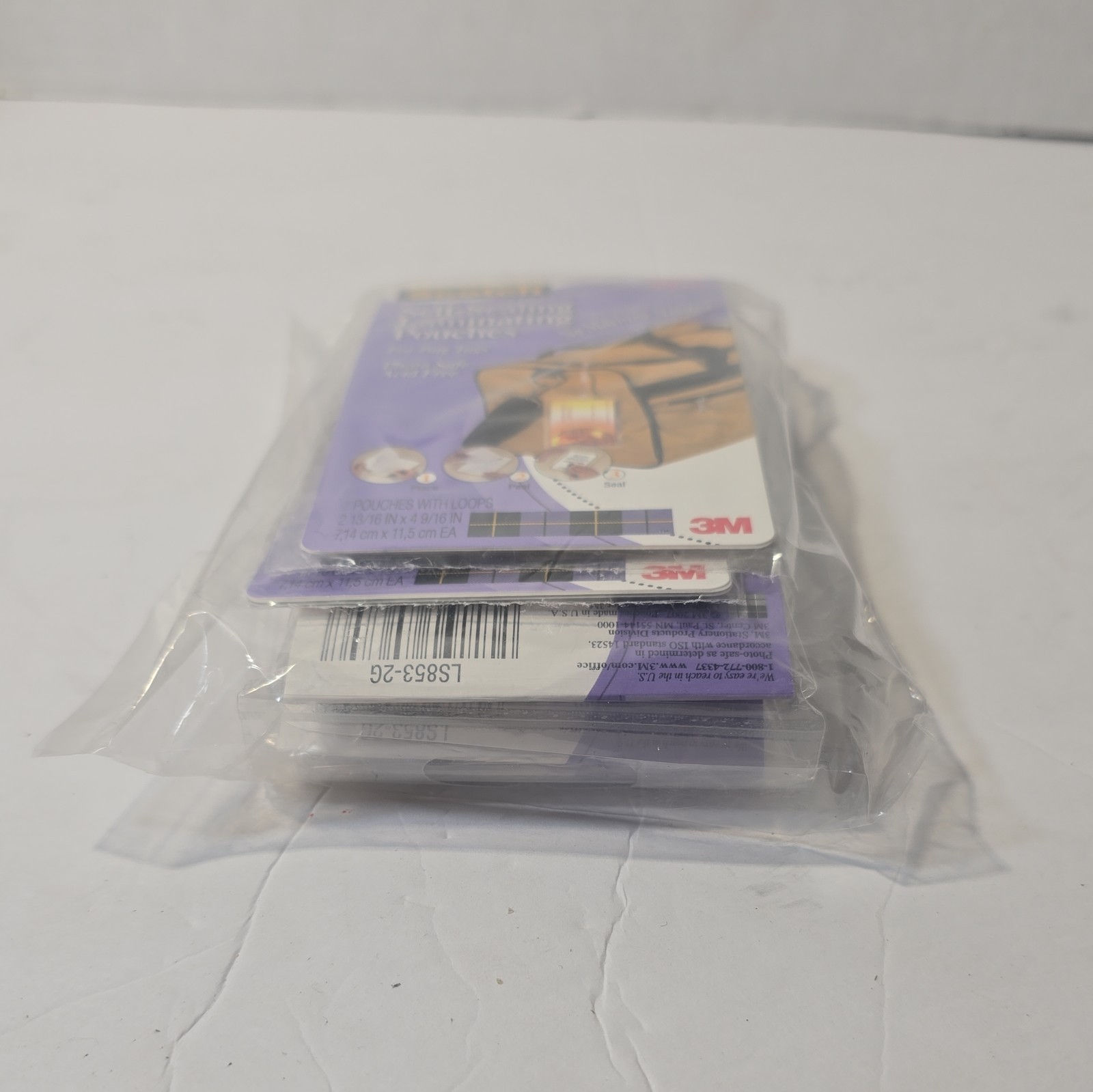Scotch Self Sealing Laminating 6 packs of 2 luggage Pouches Bag Tags Photo Safe