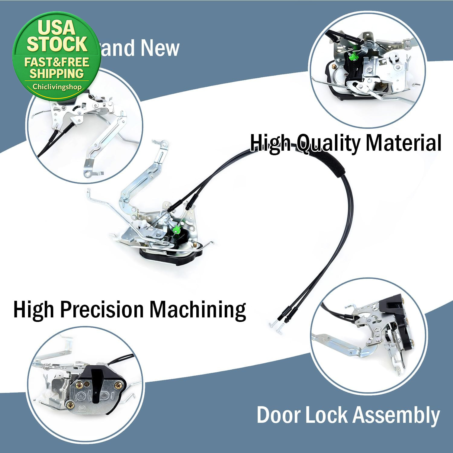 Front Door Lock Latch Actuator Cable Left Driver Side for Toyota Sequoia Tundra