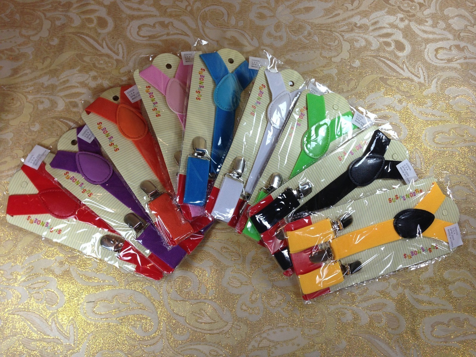 9 COLORS NEW BOYS GIRLS KIDS CLIP-ON Y-Back Elastic 1x Suspenders