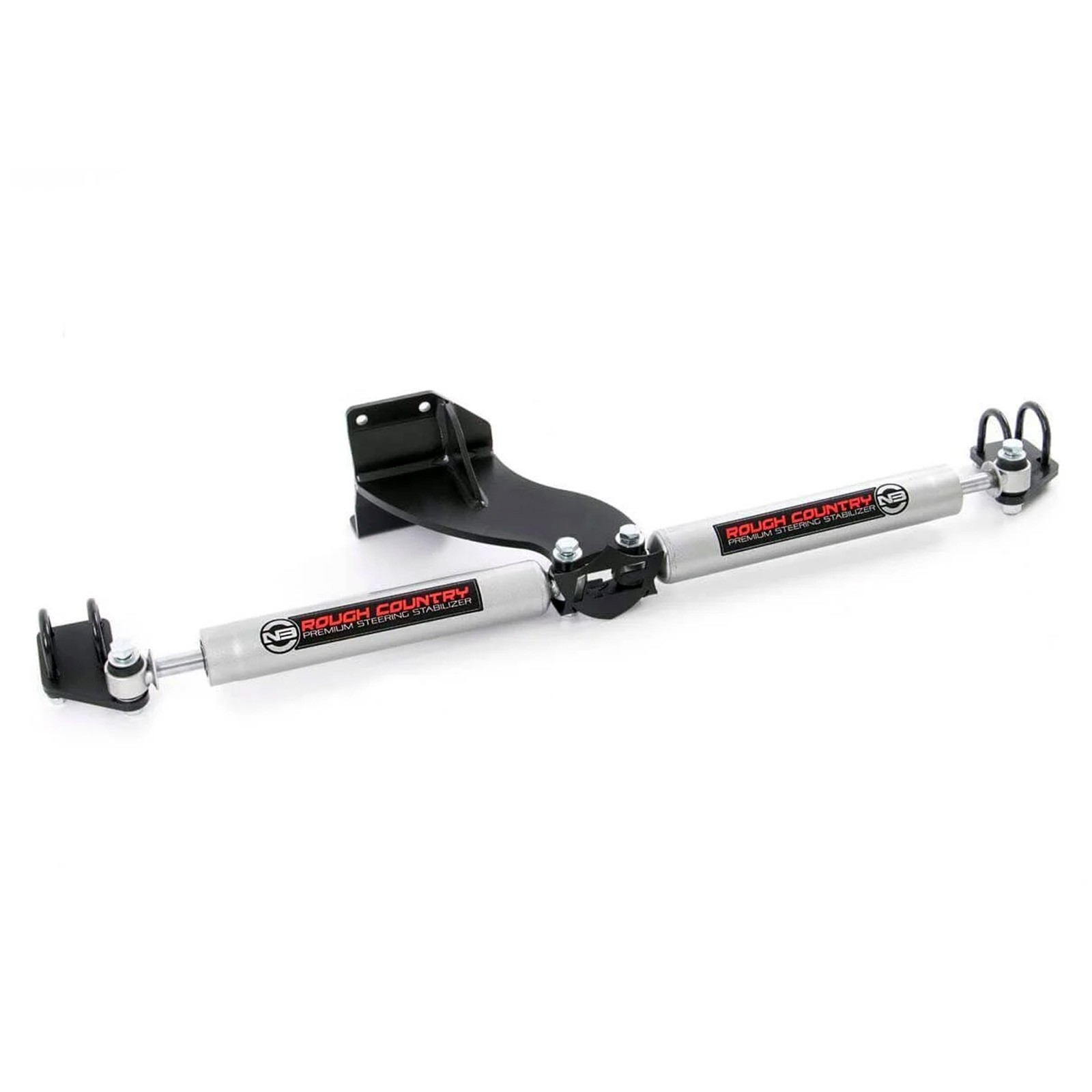Rough Country N3 Dual Steering Stabilizer for Ram 2500 3500 4WD 2.5" Front Lift