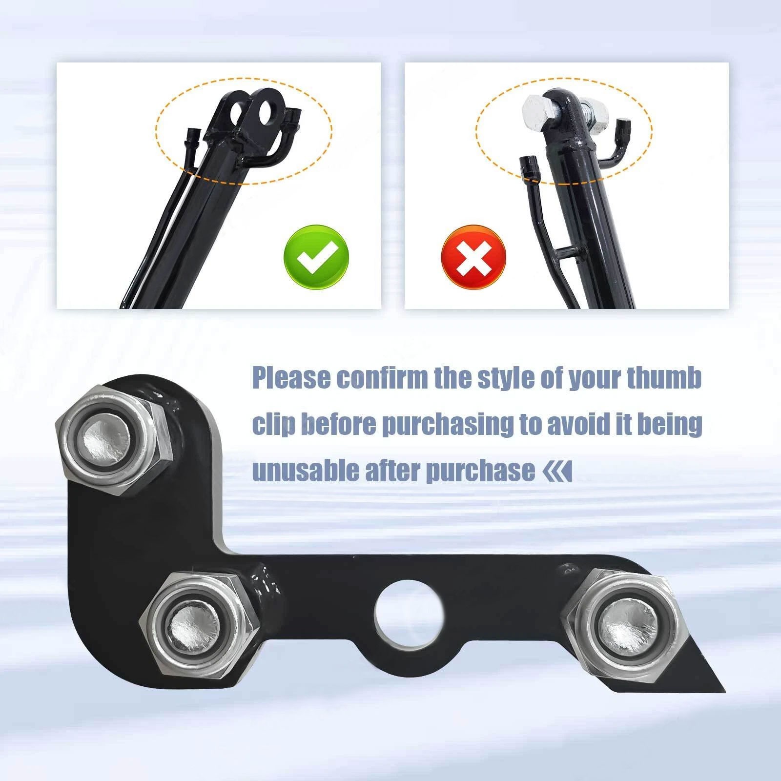 Single L-shaped bracket Part For Mini Excavator Three Holes Hydraulic Clip Thumb