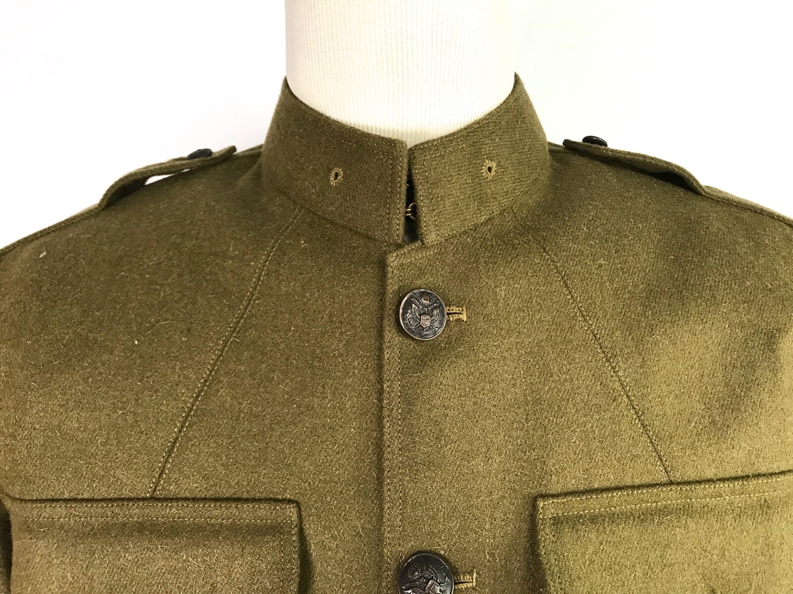 WWI US ARMY M1917 WOOL COMBAT FIELD TUNIC- SIZE XLARGE 48R