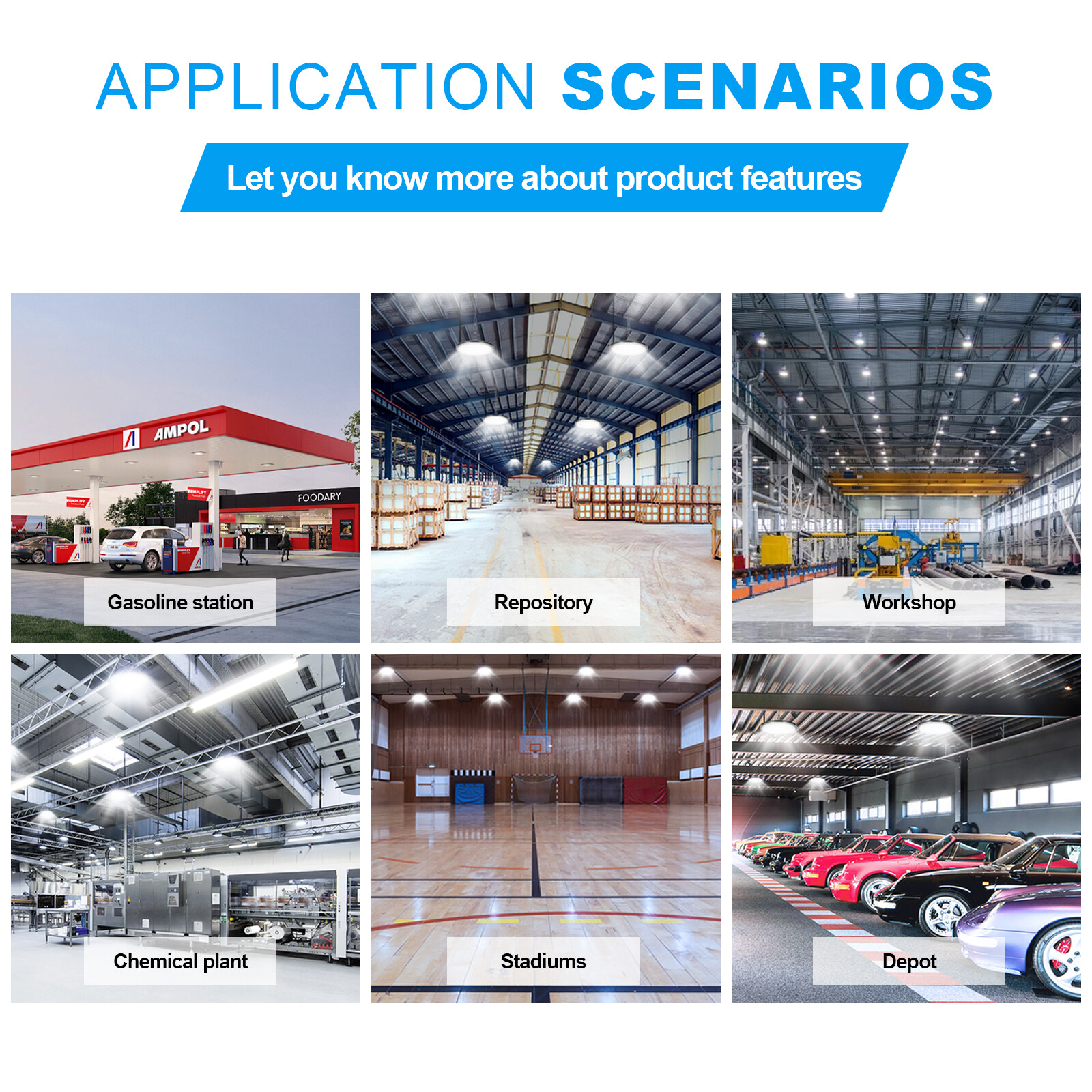 10 Pack 500W UFO LED High Bay Light Shop Industrial Commercial Factory Warehouse