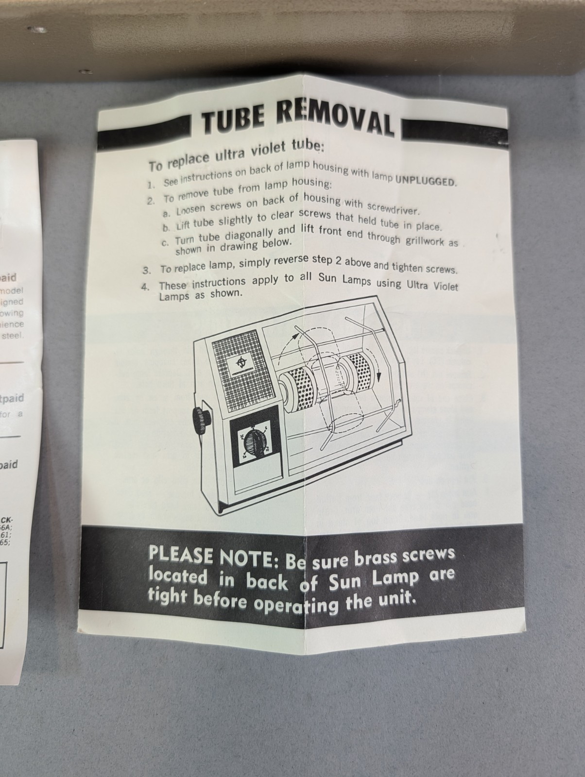 Vintage Sperti The Complete Sunlamp San Remo Model P-164 w/ Bulb!