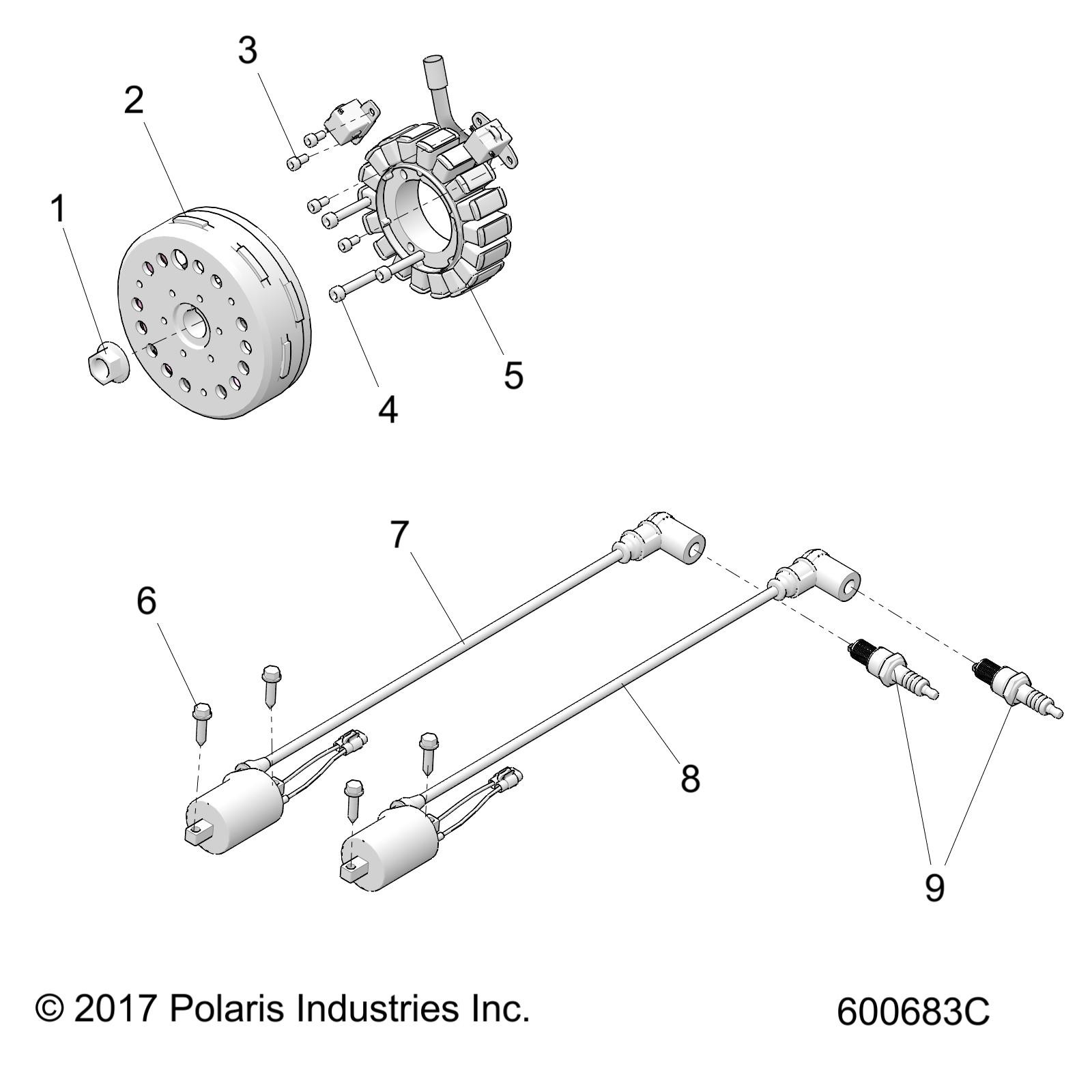 Polaris Ignition Coil, for Snowmobile Models, Genuine OEM - 4014515