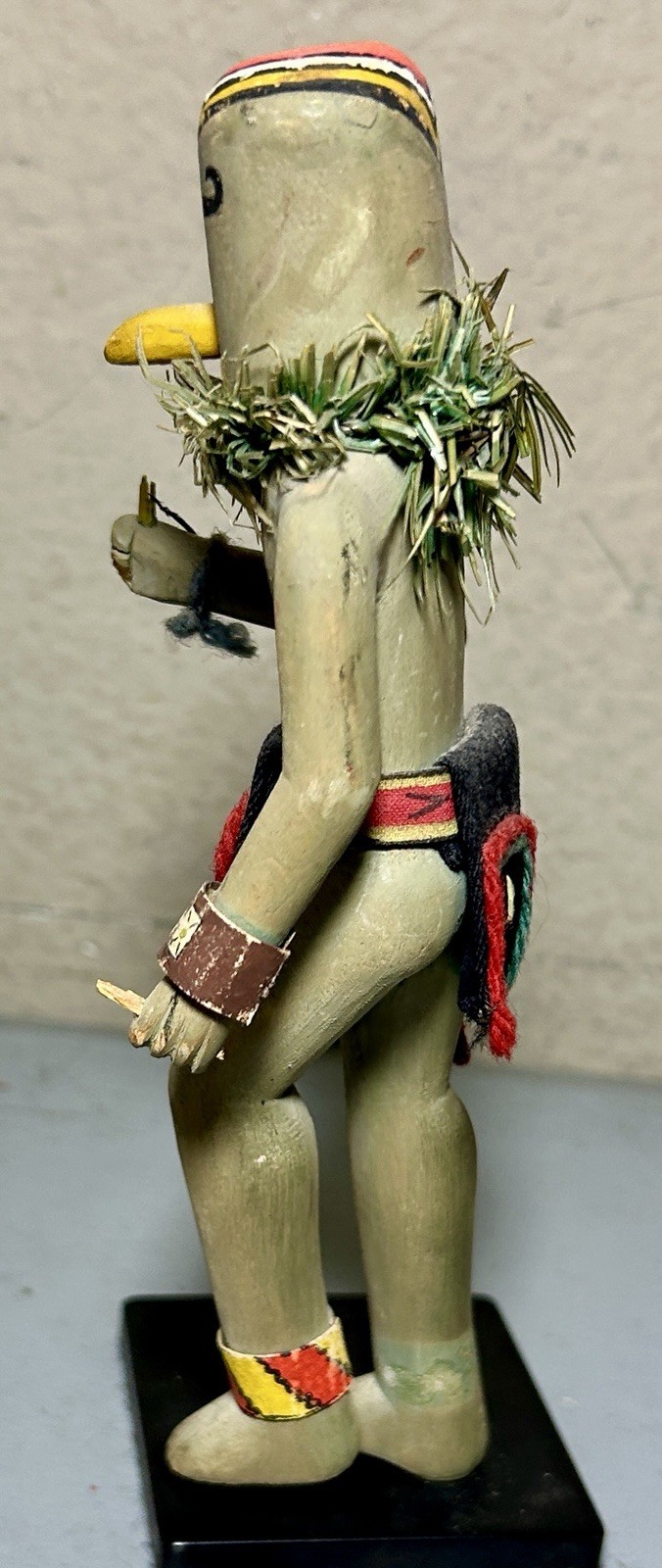 Antique Native American Hopi Kachina Doll Sikya Tsutskutu Yellow Clown 7.5”