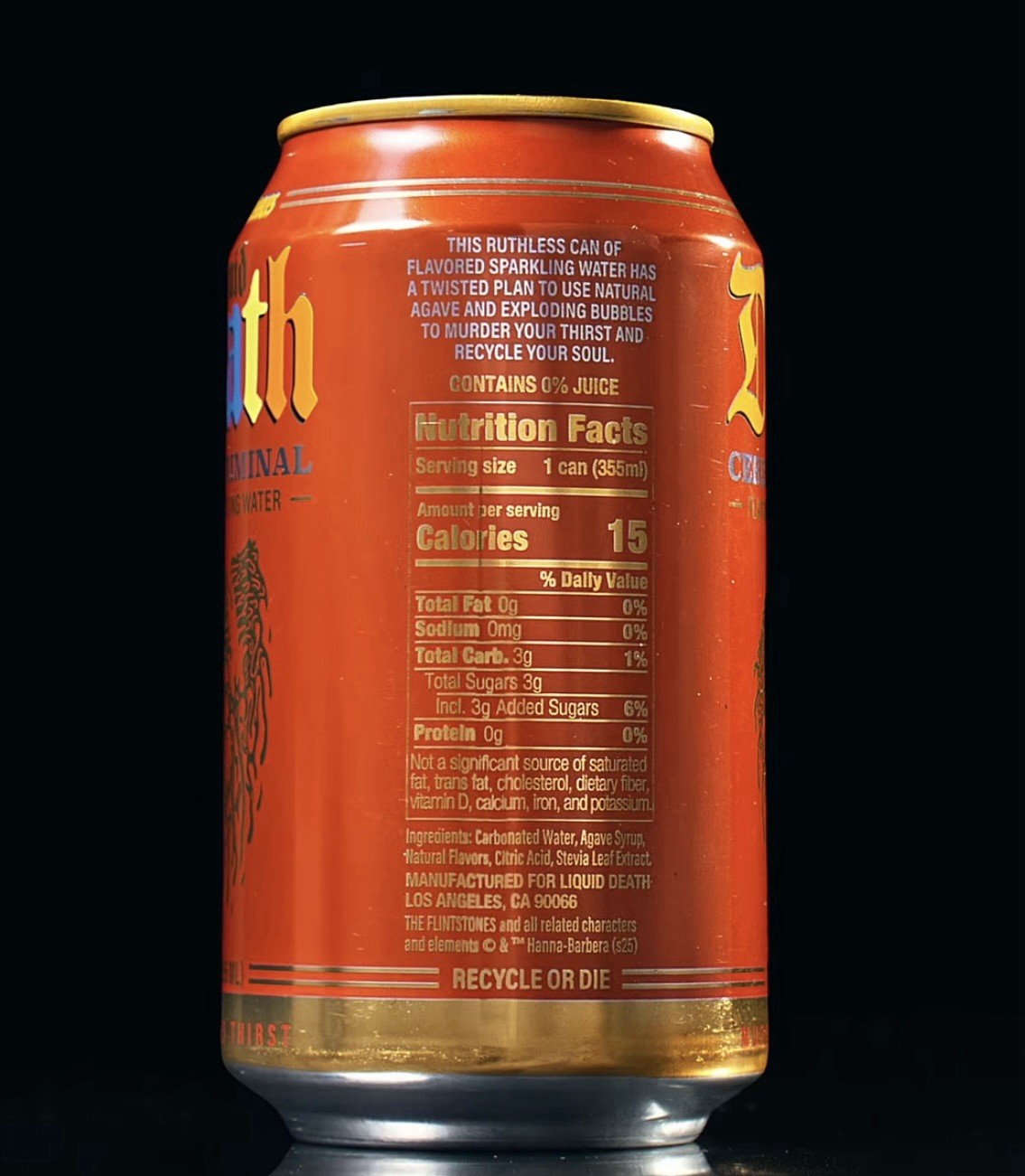 Liquid Death x Fruity Pebbles CEREAL CRIMINAL Sparkling Water - One 12oz Can