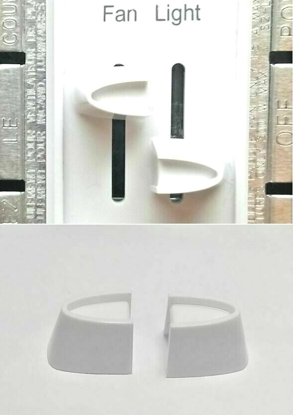 LUTRON Skylark DUAL SPLIT DIMMER replacement Slider HALF KNOBS OEM - 1 pair