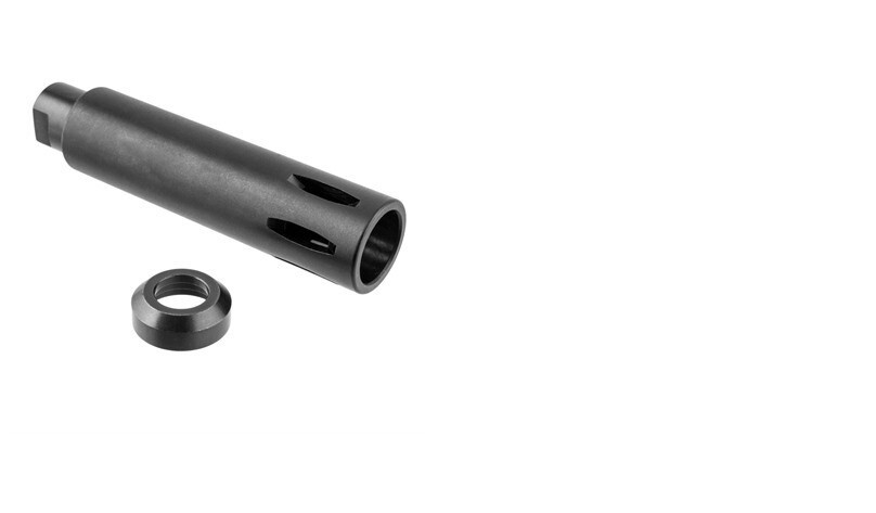 Muzzle Brake / Device, XM177 STYLE, VIETNAM ERA, 4.34" L., 1/2-28,  MADE IN USA!