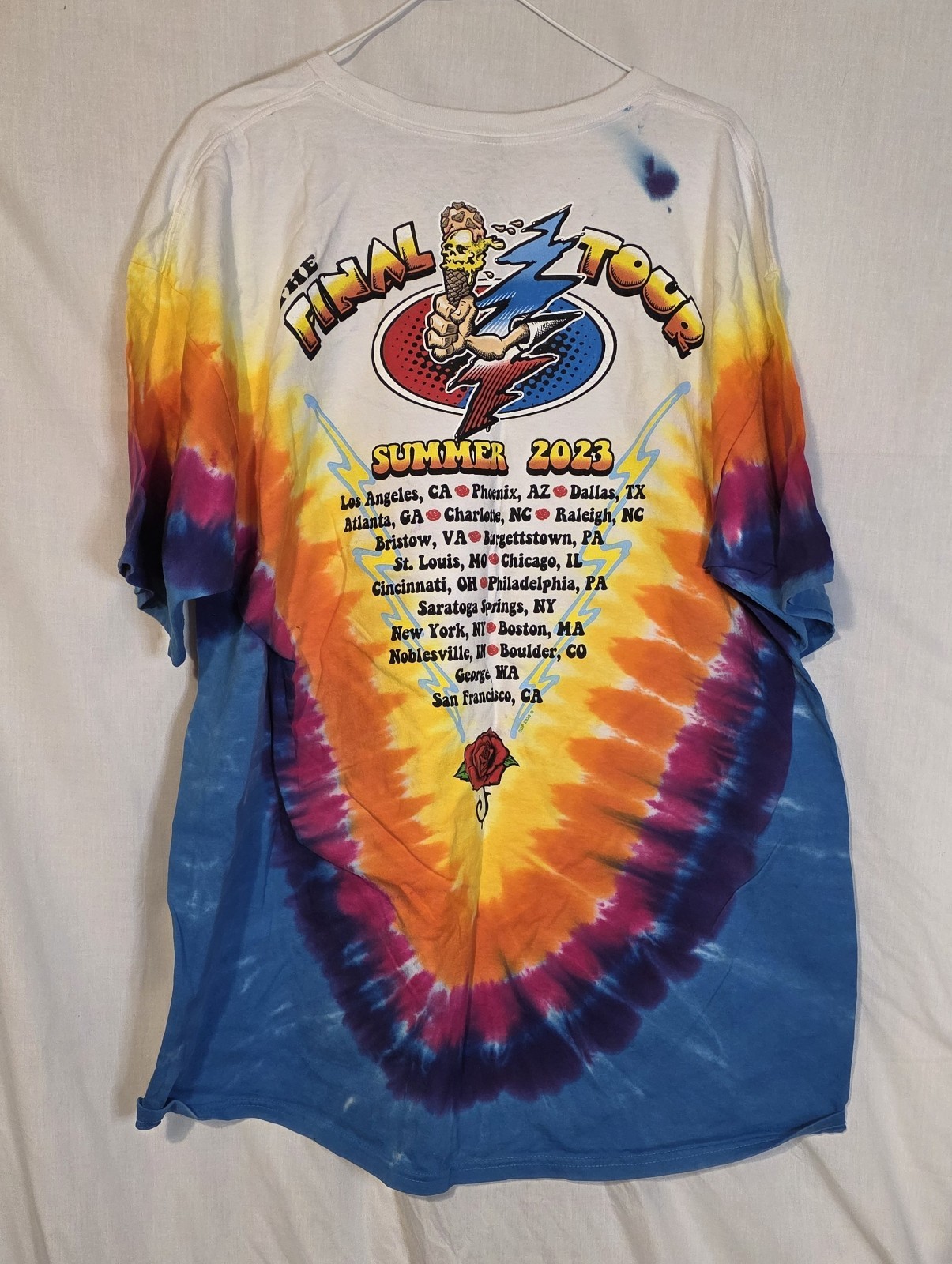 Dead And & Company Final Tour 2023 T Shirt Tie Dye Size 2XL