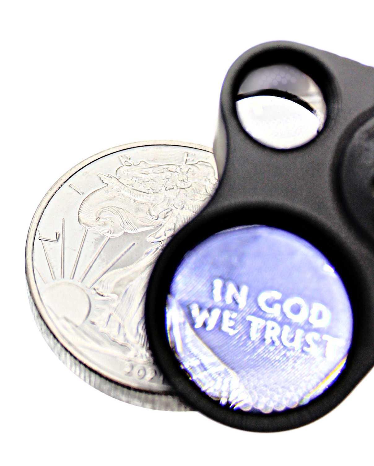 30X 60X Illuminated Jewelers Eye Loupe Foldable Magnifier Bright LED Light Gold