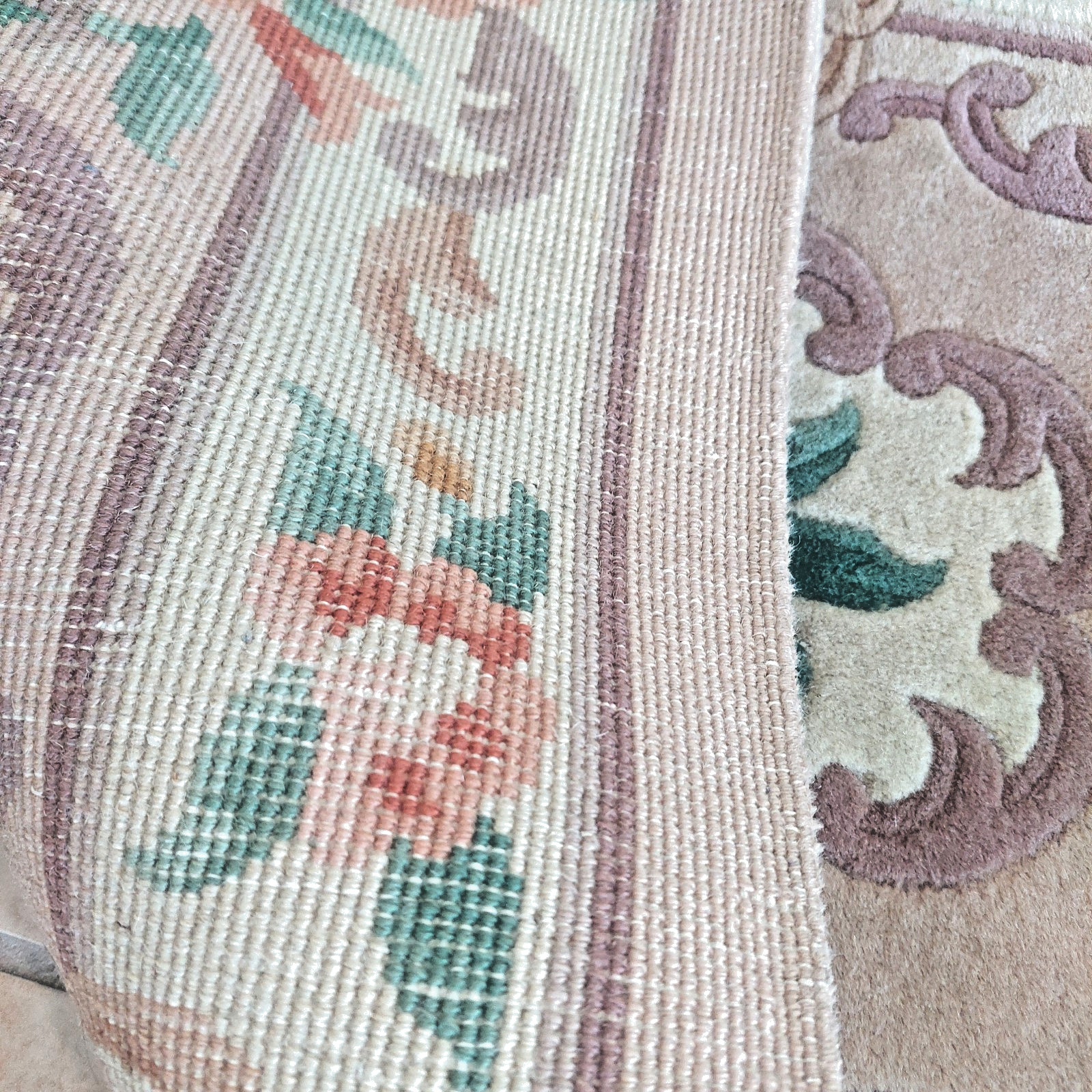 2'3 x 3'6 Chinese Aubusson Medallion Oriental Rug Floor Runner Hand-knotted Wool