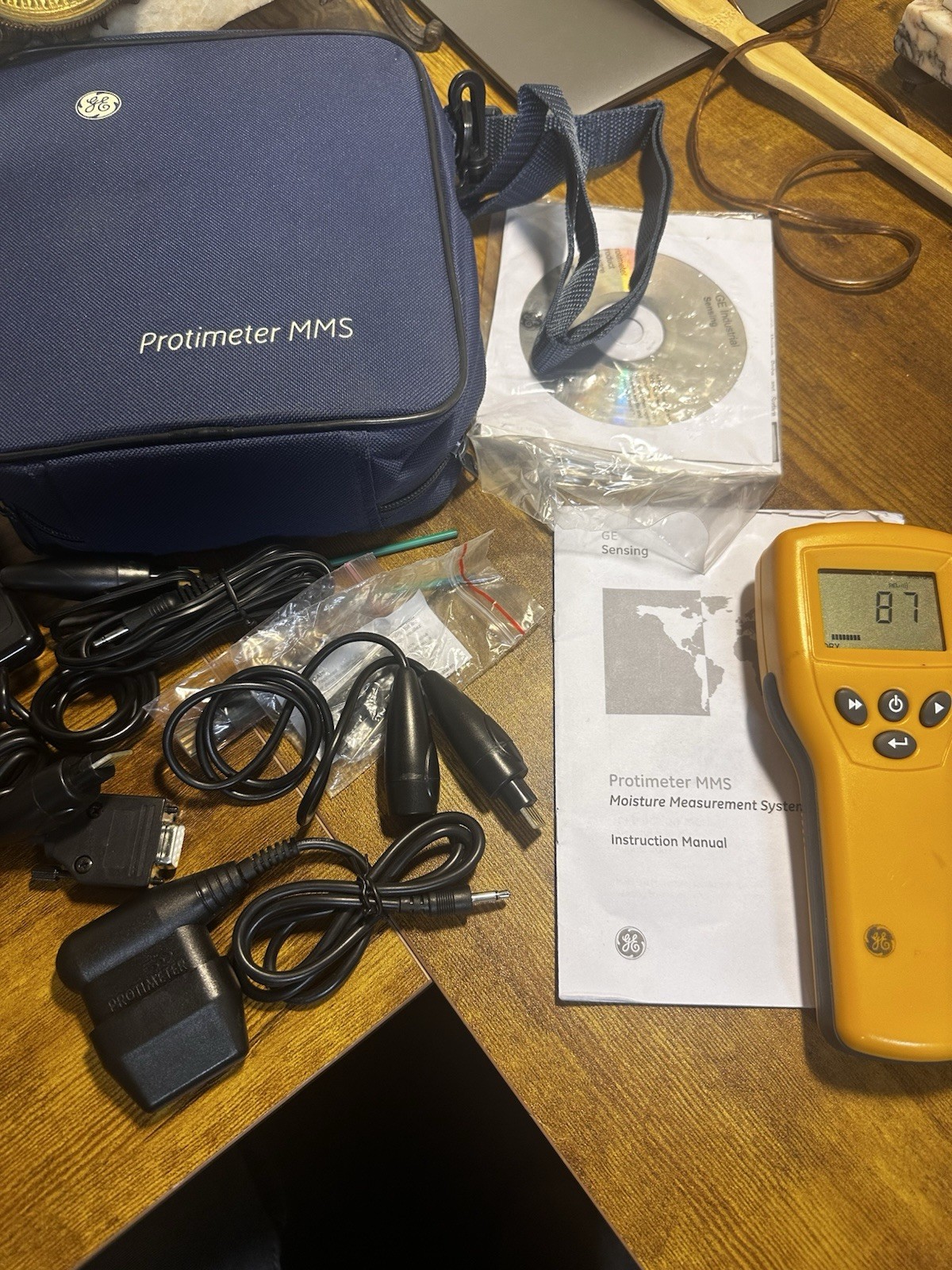 GE Protimeter MMS BLD5800 Moisture Measurement System W/ Cal Check Device, Works