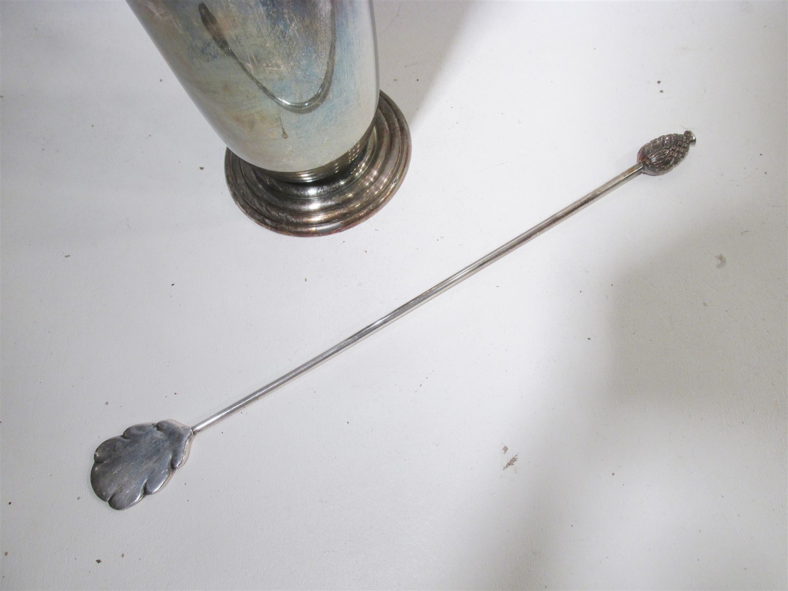 Vtg Art Deco International Silver Plate Tropical Martini Cocktail Mixer Pitcher