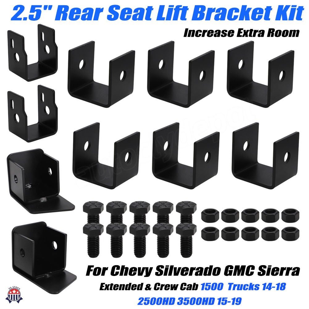 2.5" Rear Seat Lift Kit For 14-18 Chevy Silverado GMC Sierra Crew Cab 1500 Truck
