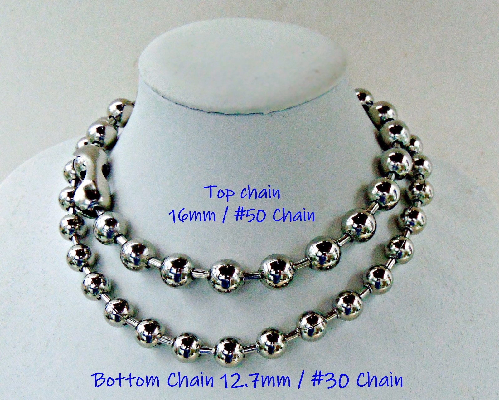 SUPER Chunky 16mm Steel Ball Chain Necklace Choker ~ HUGE ! ! NPS Goth Grunge