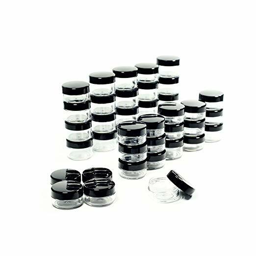50 Pcs 5 Grams Cosmetic Empty Sample Small Containers Jar Makeup Lip Balm 5ml US