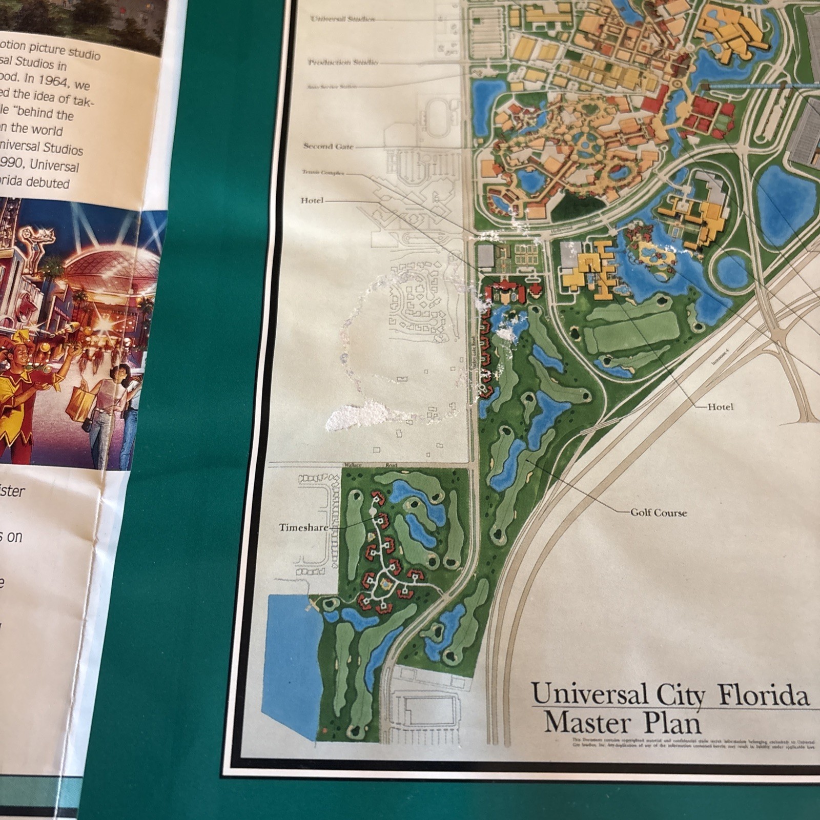 Vintage Universal City Florida Pre Islands of Adventure Brochure Map RARE