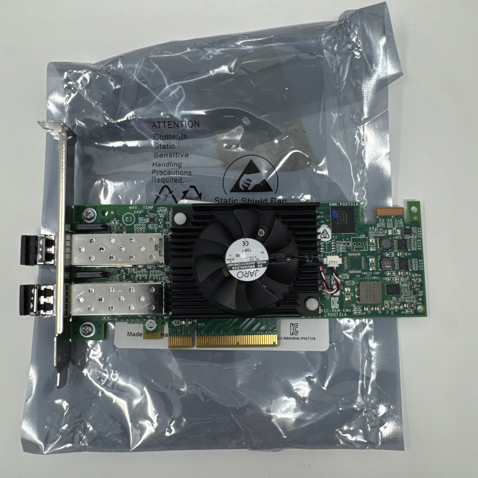 Dell Emulex LPE16002 Dual Port 16GB HBA 6VK2R HH Bracket No SFP