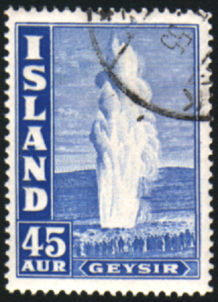 32435  Iceland Stamp Scott #207 Geyser Fine Used Clean Back